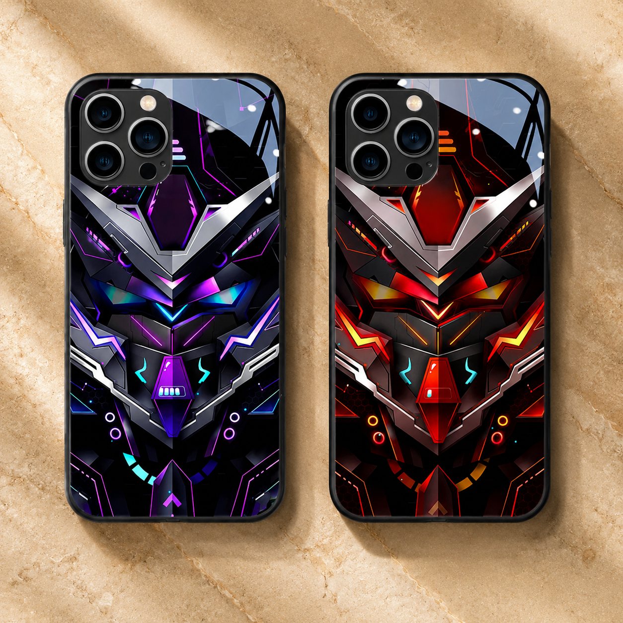 Premium Luxury iPhone Case MagSafe Compatible LED Notification Light Cover Mecha Design Shockproof Camera Protection Ultra Thin Durable Design Finish