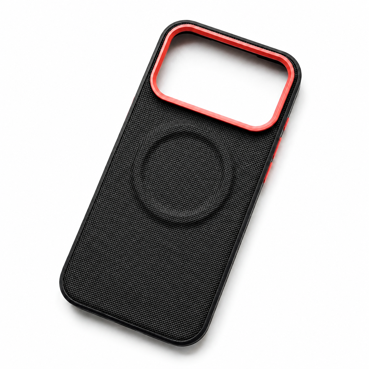 Premium Luxury iPhone Case MagSafe Compatible Leather Cover Diamond Texture Shockproof PC TPU Hybrid Individual Buttons Durable Protective Design