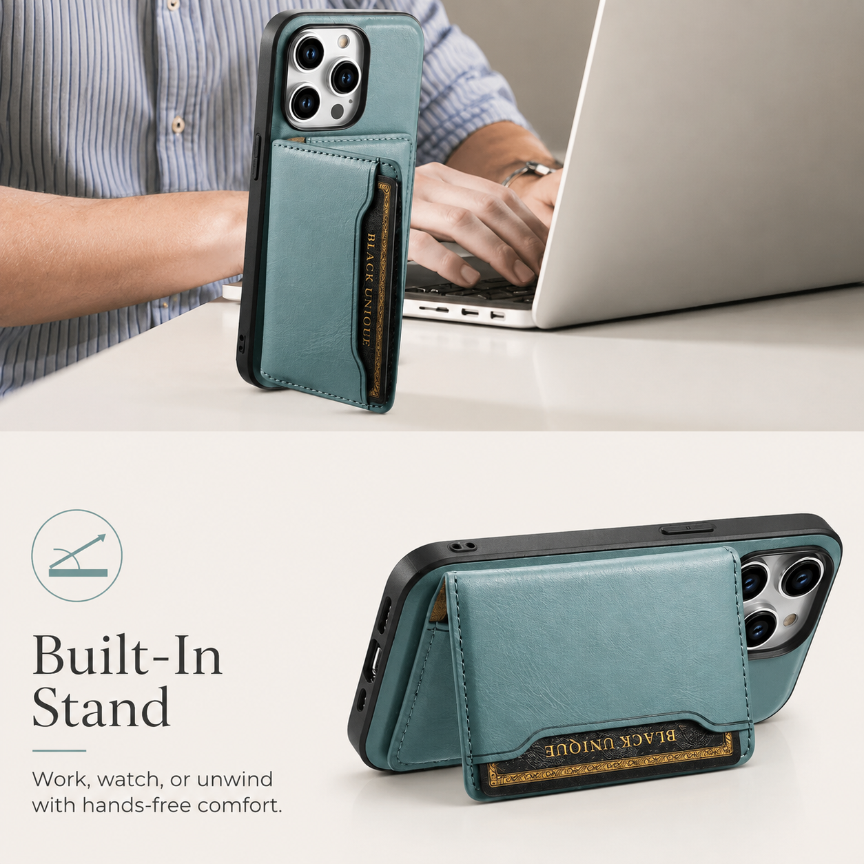 Premium Luxury iPhone Case MagSafe Compatible Leather Wallet Cover Card Holder Shockproof Camera Protection Slim Protective Durable Design Finish
