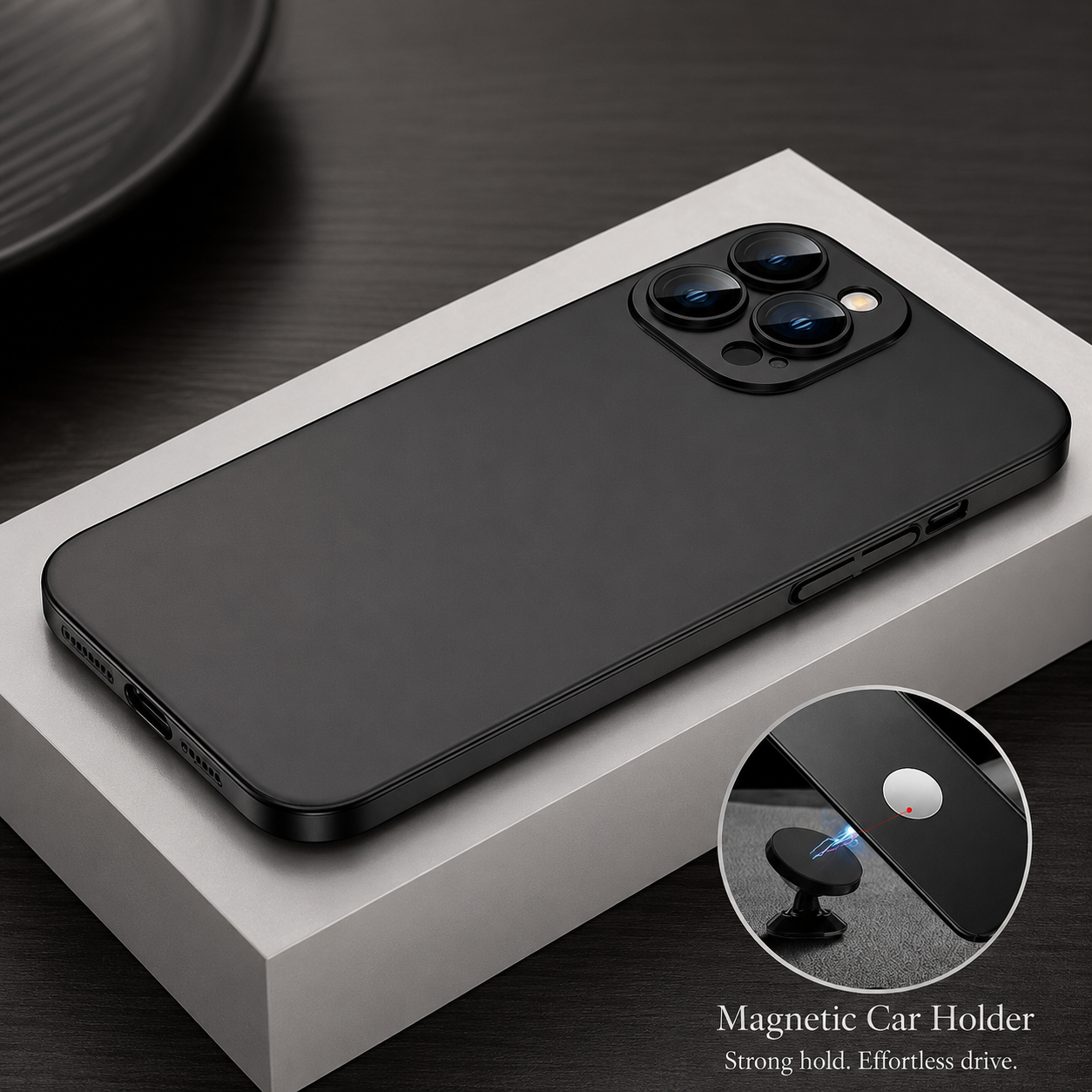 Premium Luxury iPhone Case MagSafe Compatible Magnetic Car Mount Cover Matte Shockproof Camera Protection Ultra Thin Slim Durable Design Finish