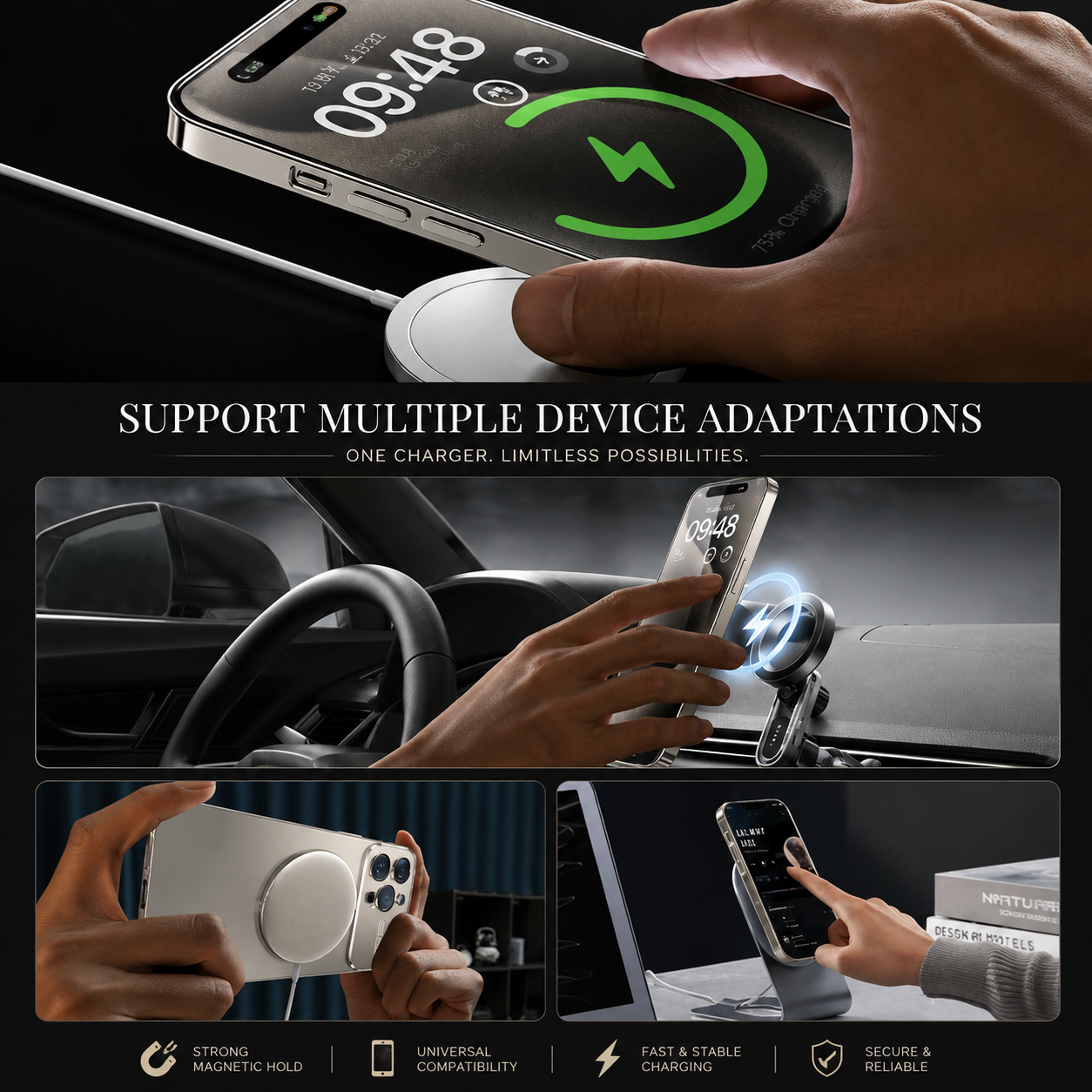 Premium Luxury iPhone Case MagSafe Compatible Matte Finish PC TPU Cover Shockproof Camera Protection Slim Full Coverage Design Finish