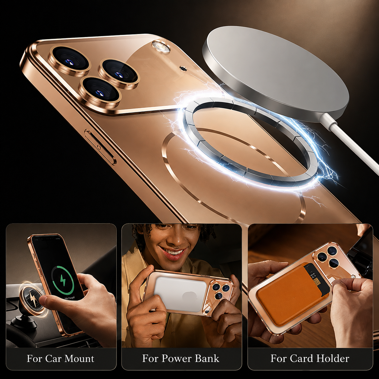 Premium Luxury iPhone Case MagSafe Compatible Matte Magnetic Cover Hard Back Shockproof Camera Protection Anti Fingerprint Ultra Thin Slim Design Finish