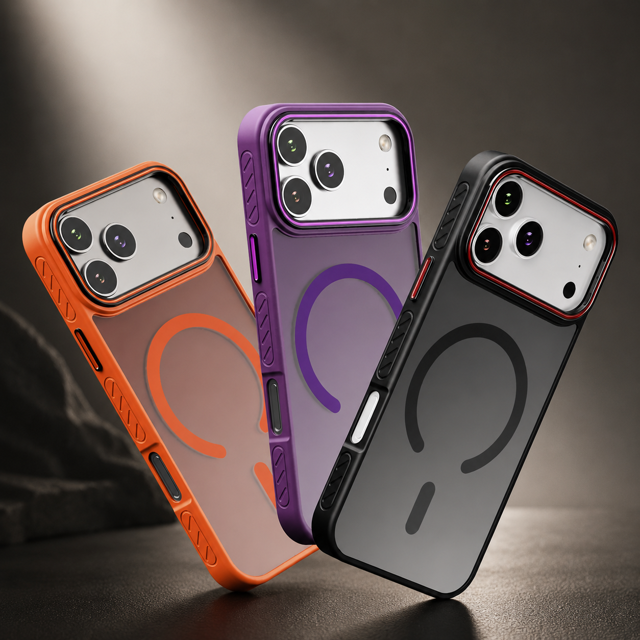Premium Luxury iPhone Case MagSafe Compatible Matte Transparent Magnetic Cover PC TPU Hybrid Shockproof Protective Durable Design Finish Slim
