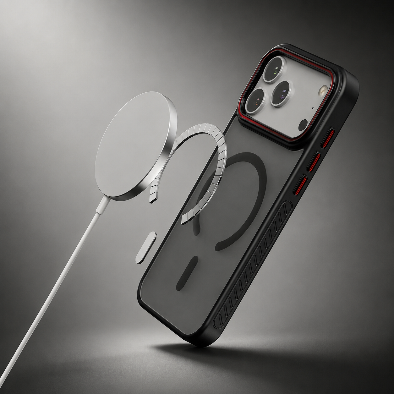 Premium Luxury iPhone Case MagSafe Compatible Matte Transparent Magnetic Cover PC TPU Hybrid Shockproof Protective Durable Design Finish Slim