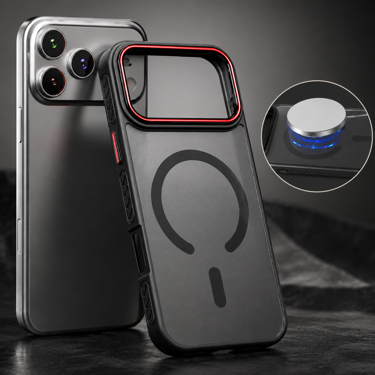 Premium Luxury iPhone Case MagSafe Compatible Matte Transparent Magnetic Cover PC TPU Hybrid Shockproof Protective Durable Design Finish Slim