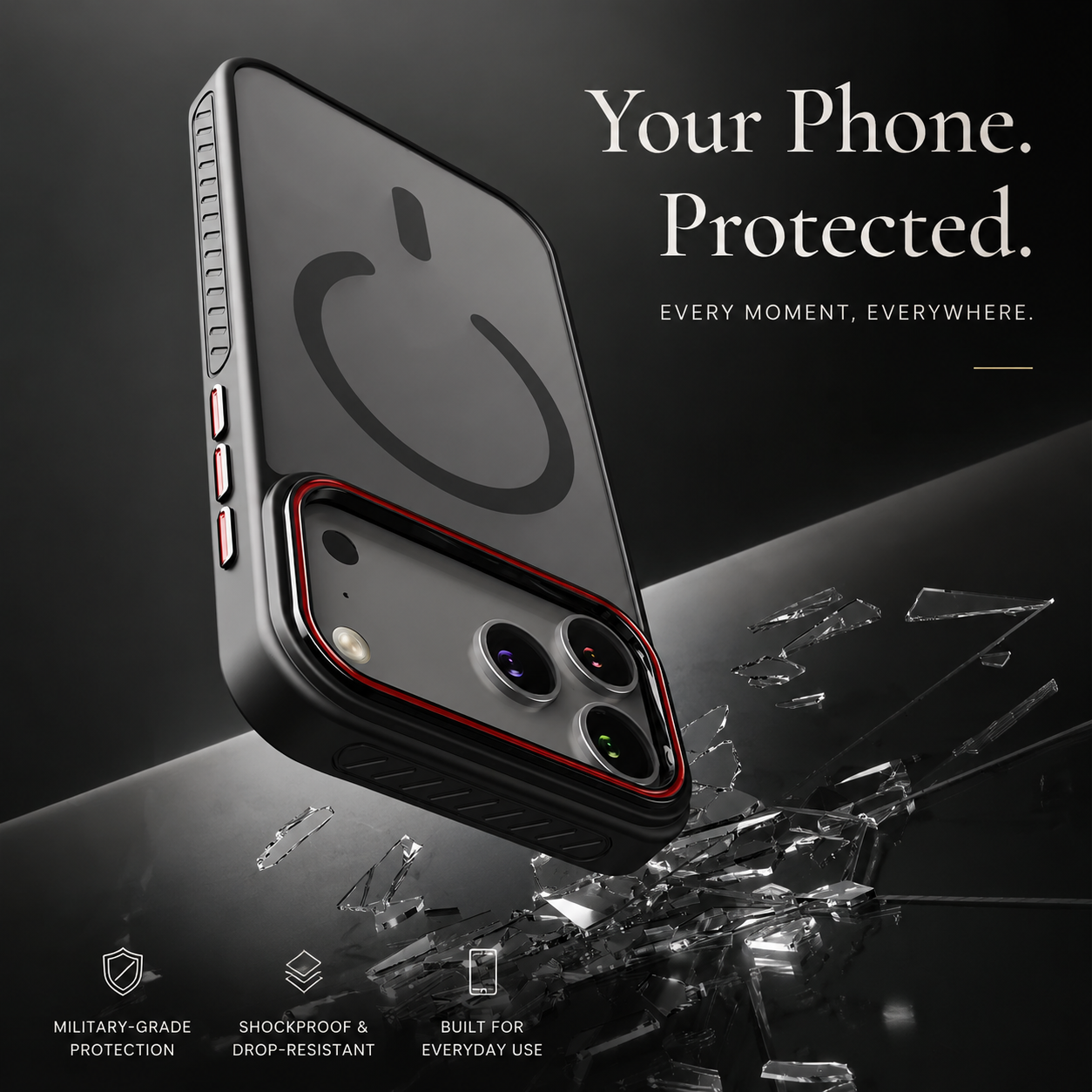 Premium Luxury iPhone Case MagSafe Compatible Matte Transparent Magnetic Cover PC TPU Hybrid Shockproof Protective Durable Design Finish Slim