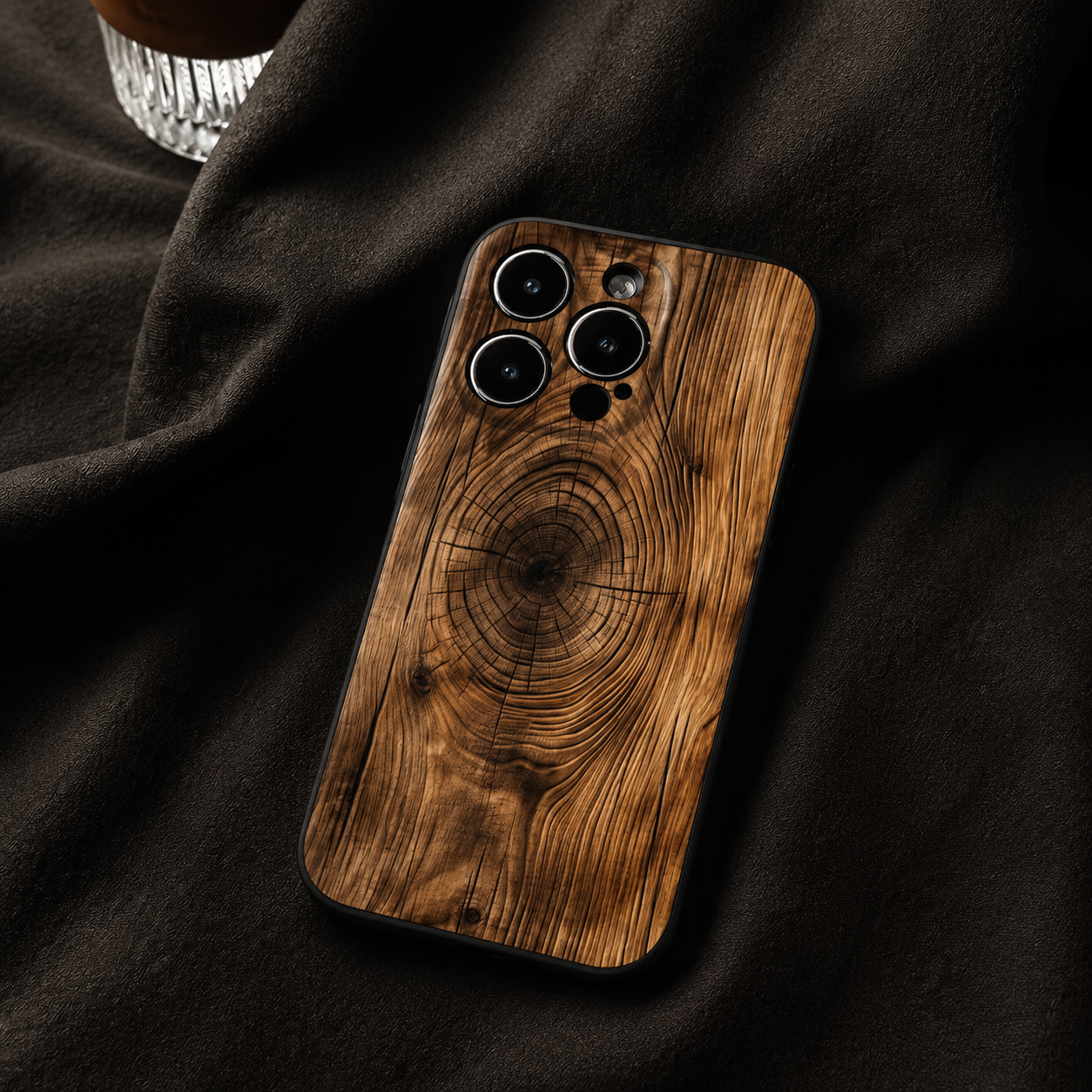 Premium Luxury iPhone Case MagSafe Compatible Natural Wood Back Cover TPU Bumper Shockproof Camera Protection Ultra Thin Slim Design Finish