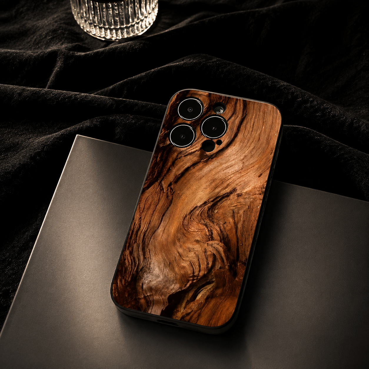 Premium Luxury iPhone Case MagSafe Compatible Natural Wood Back Cover TPU Bumper Shockproof Camera Protection Ultra Thin Slim Design Finish