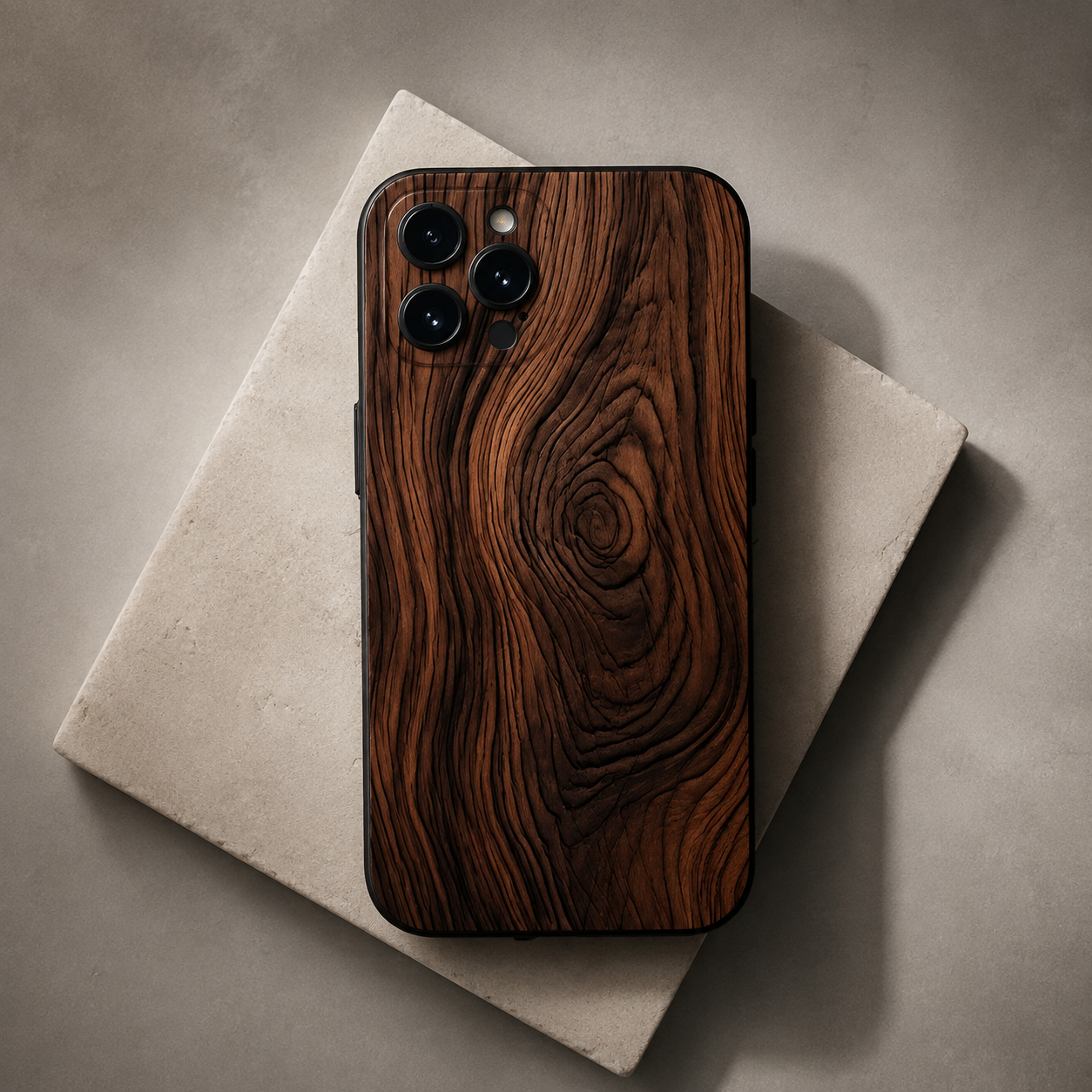 Premium Luxury iPhone Case MagSafe Compatible Natural Wood Back Cover TPU Bumper Shockproof Camera Protection Ultra Thin Slim Design Finish