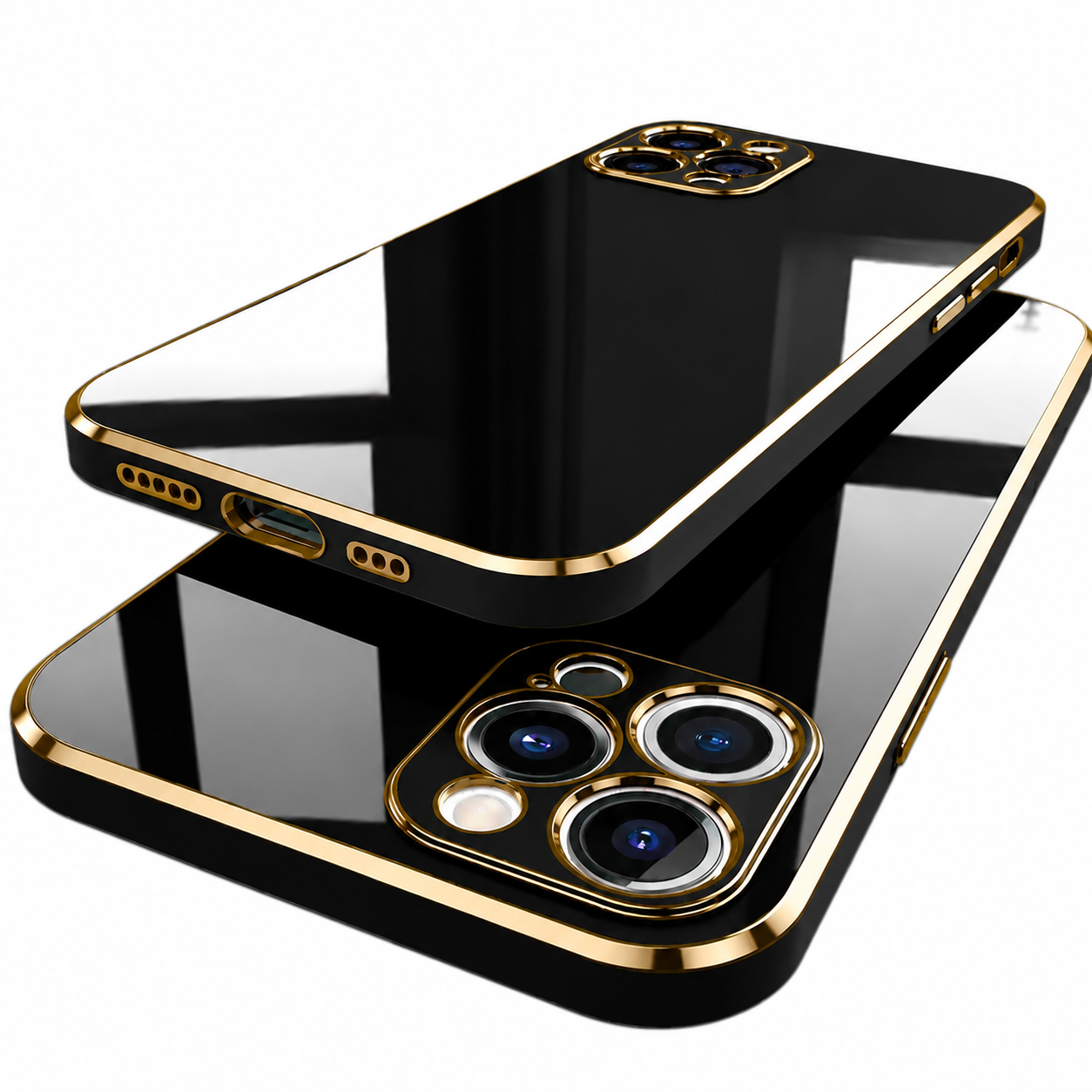 Premium Luxury iPhone Case MagSafe Compatible Silicone Cover Glossy Square Texture Shockproof Camera Lens Protection Slim Protective Durable Design Finish