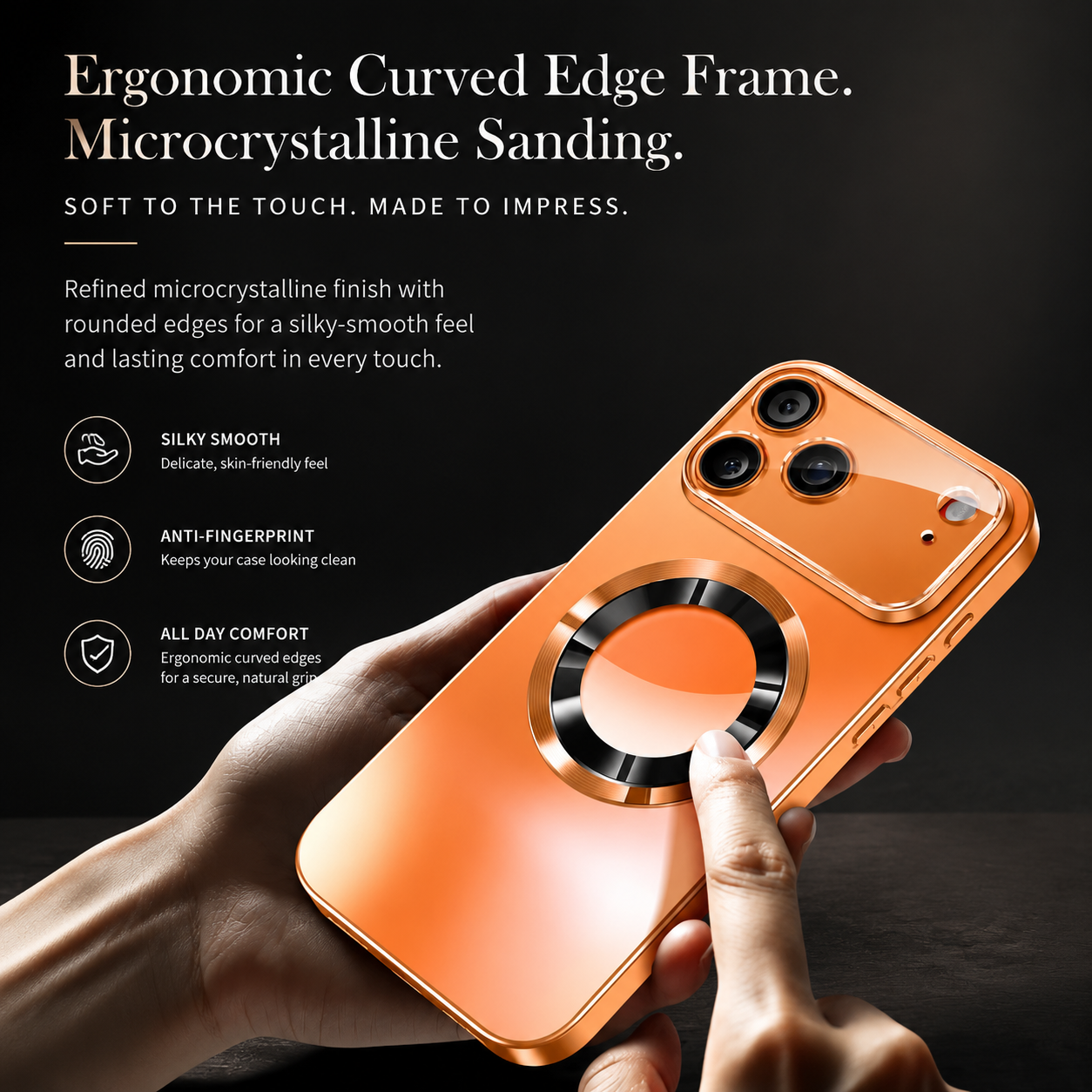 Premium Luxury iPhone Case MagSafe Compatible Titanium Metallic Matte Cover PC TPU Back Shockproof Camera Protection Ultra Thin Full Coverage Design Finish