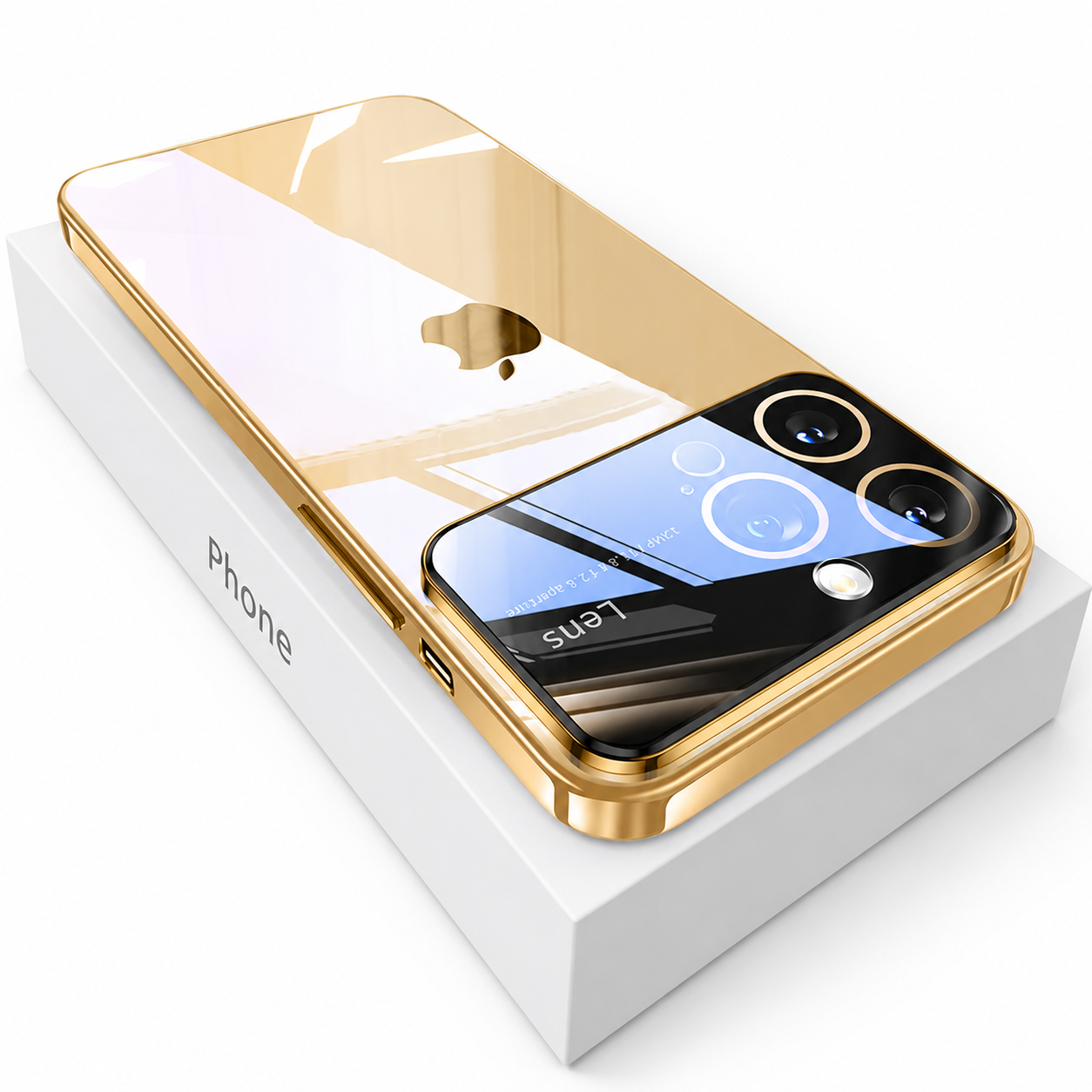 Premium Luxury iPhone Case MagSafe Compatible Transparent Clear Hard PC Back Silicone Bumper Shockproof Camera Lens Protection Ultra Thin Design Finish