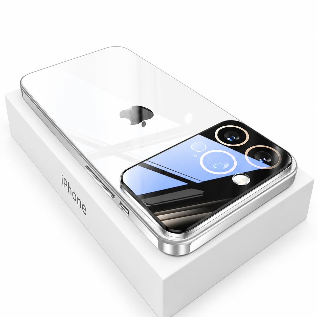 Premium Luxury iPhone Case MagSafe Compatible Transparent Clear Hard PC Back Silicone Bumper Shockproof Camera Lens Protection Ultra Thin Design Finish
