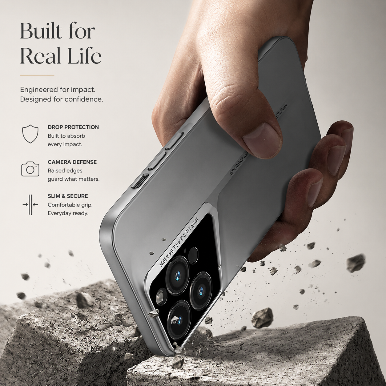 Premium Luxury iPhone Case MagSafe Compatible Ultra Thin Matte Blade Texture Hard PC Cover Frosted Lens Protection Shockproof Lightweight Protective Design