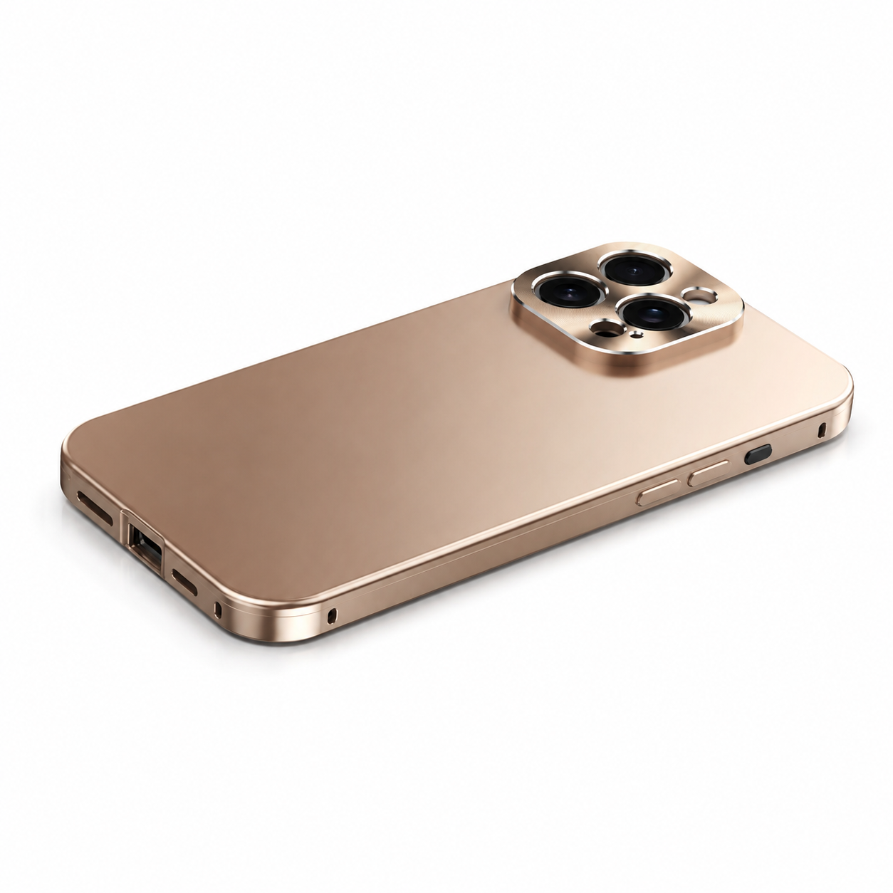 Premium Luxury iPhone Case Magnetic Aluminum Frame Cover Shockproof Full Camera Protection Slim Metal Design Wireless Charging Compatible Finish