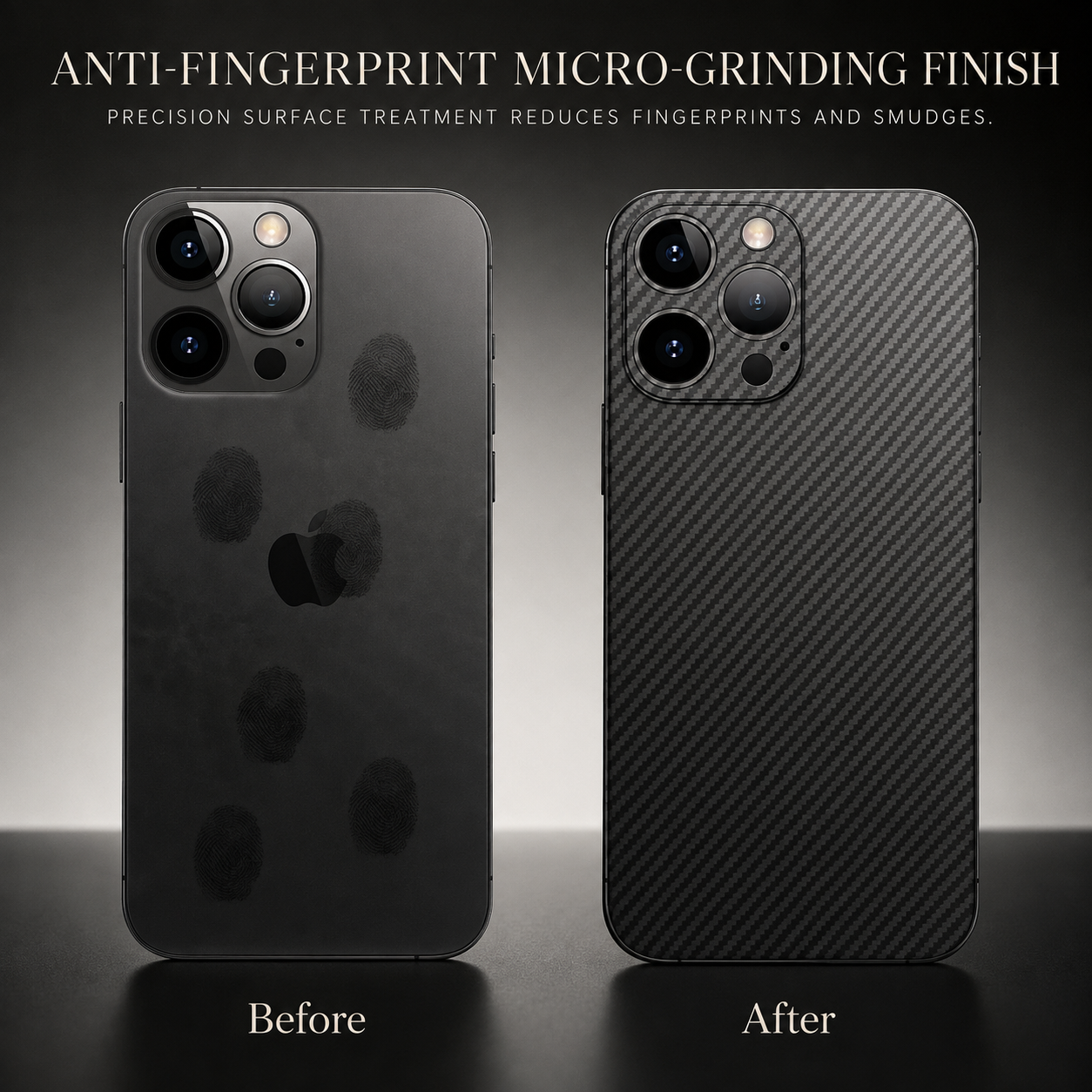 Premium Luxury iPhone Case Ultra Thin Carbon Fiber Matte Cover 0.2mm PP Back Lightweight Scratch Resistant Slim Minimalist Protective Design Finish
