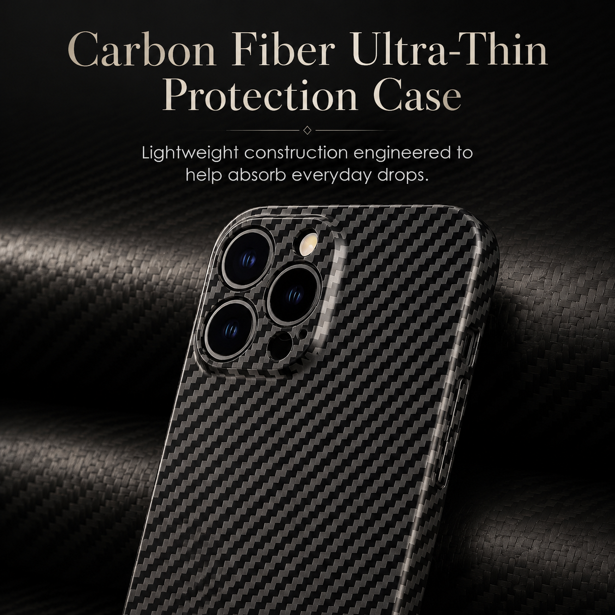Premium Luxury iPhone Case Ultra Thin Carbon Fiber Matte Cover 0.2mm PP Back Lightweight Scratch Resistant Slim Minimalist Protective Design Finish