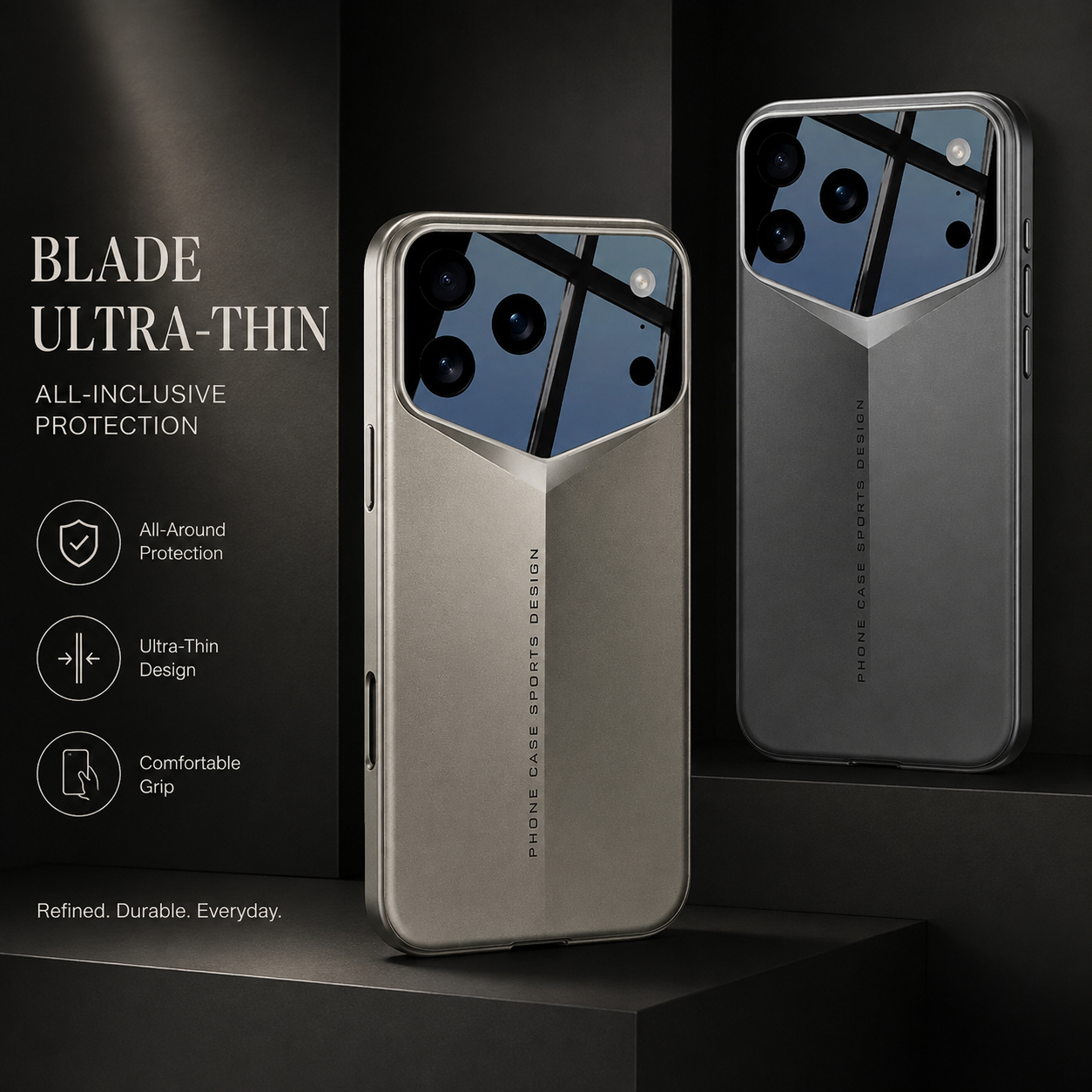 Premium Luxury iPhone Case Ultra Thin Hard Back Cover Shockproof Camera Protection Anti Scratch Full Coverage Slim Protective Design Finish