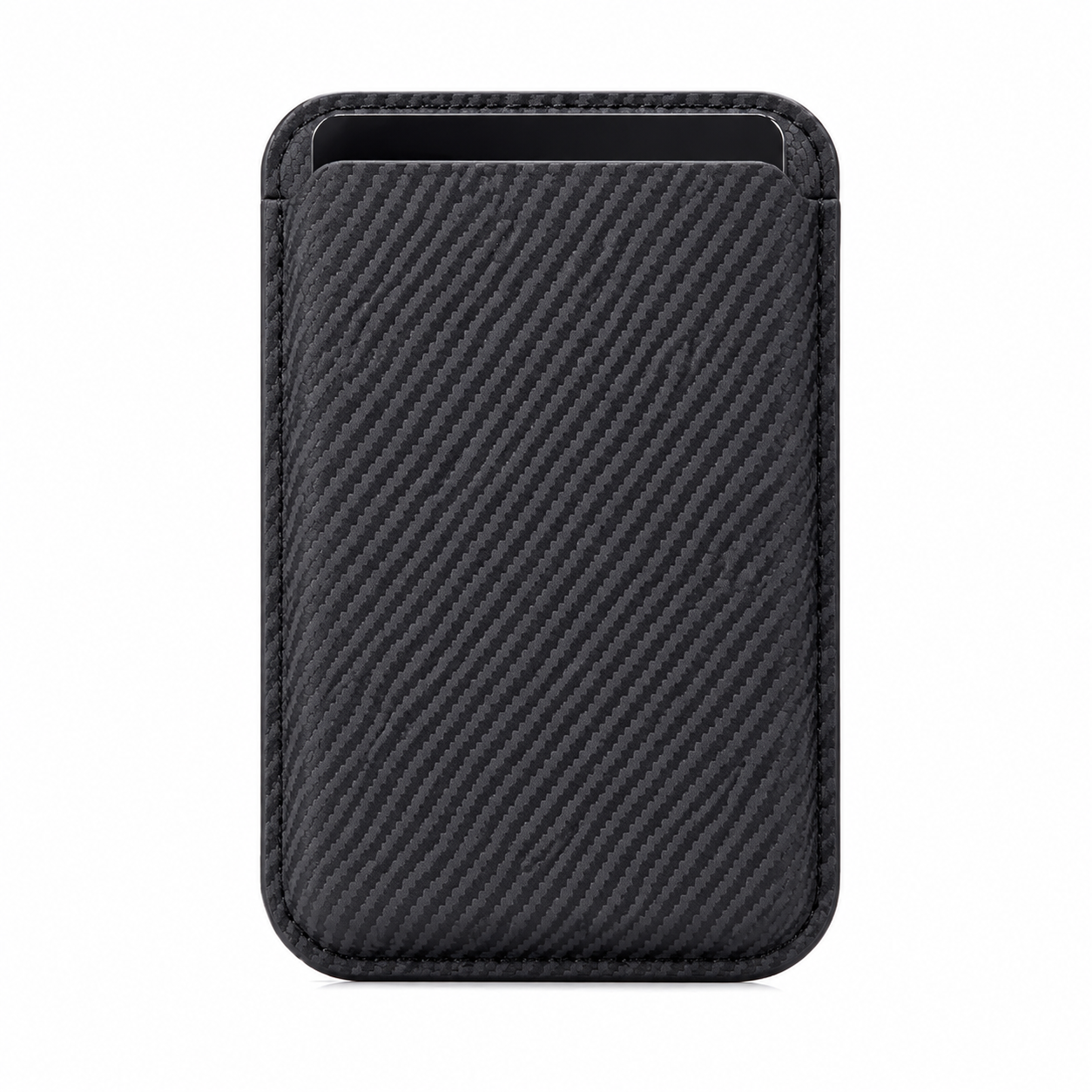 Premium MagSafe Card Holder Wallet Carbon Fiber Magnetic Slim Card Case Credit Card Holder Strong Magnetic Storage Compatible with iPhone