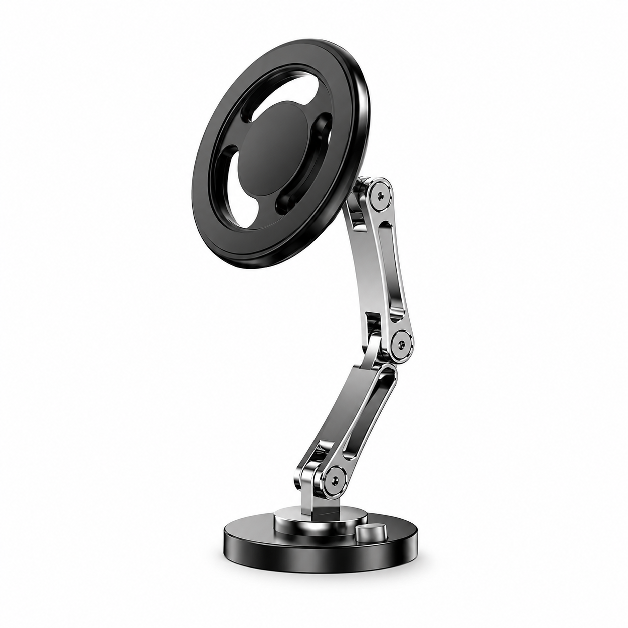 Premium Magnetic Car Wireless Charger Mount 15W Fast Charging Foldable Metal Phone Holder 360° Rotation Air Vent Stand Compatible with iPhone