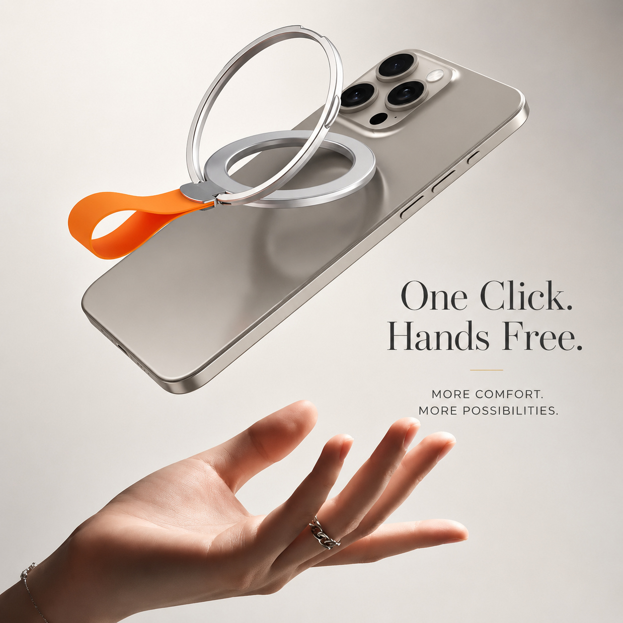 Premium Magnetic Phone Grip Stand MagSafe Finger Ring Holder Hand Strap Kickstand Magnetic Phone Holder Car Mount Desk Stand Compatible with iPhone