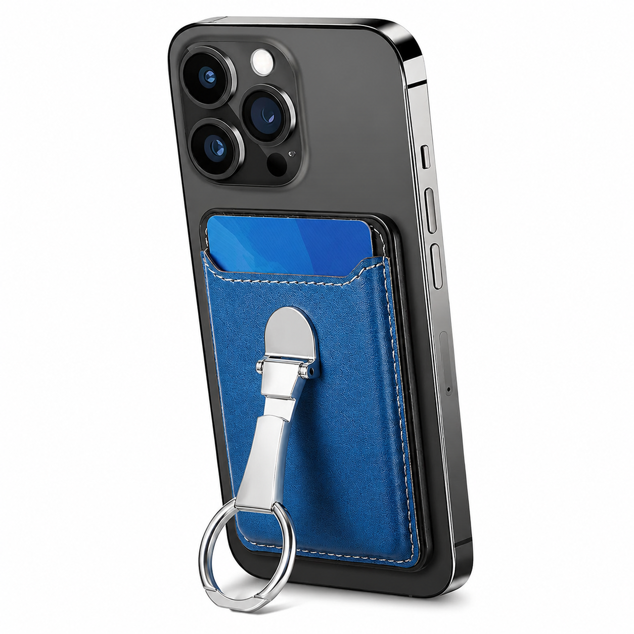 Premium Magnetic Wallet Case for MagSafe Card Holder Magnetic Wallet Multiple Card Slots Foldable Ring Holder Kickstand Strong Magnetic Attachment Compatible with iPhone
