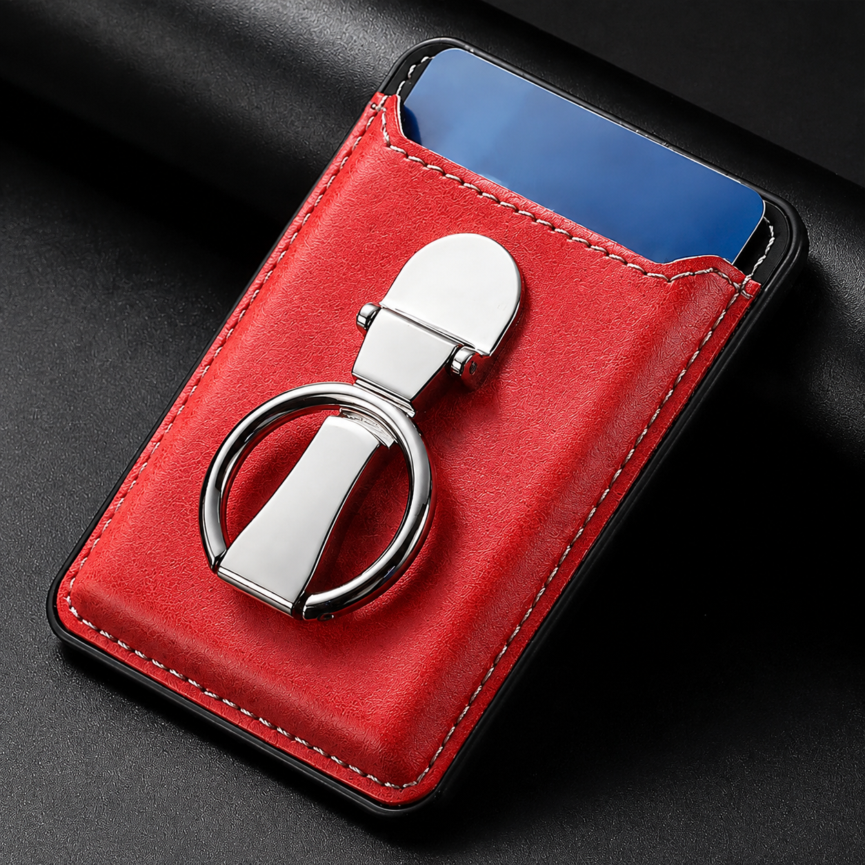 Premium Magnetic Wallet Case for MagSafe Card Holder Magnetic Wallet Multiple Card Slots Foldable Ring Holder Kickstand Strong Magnetic Attachment Compatible with iPhone