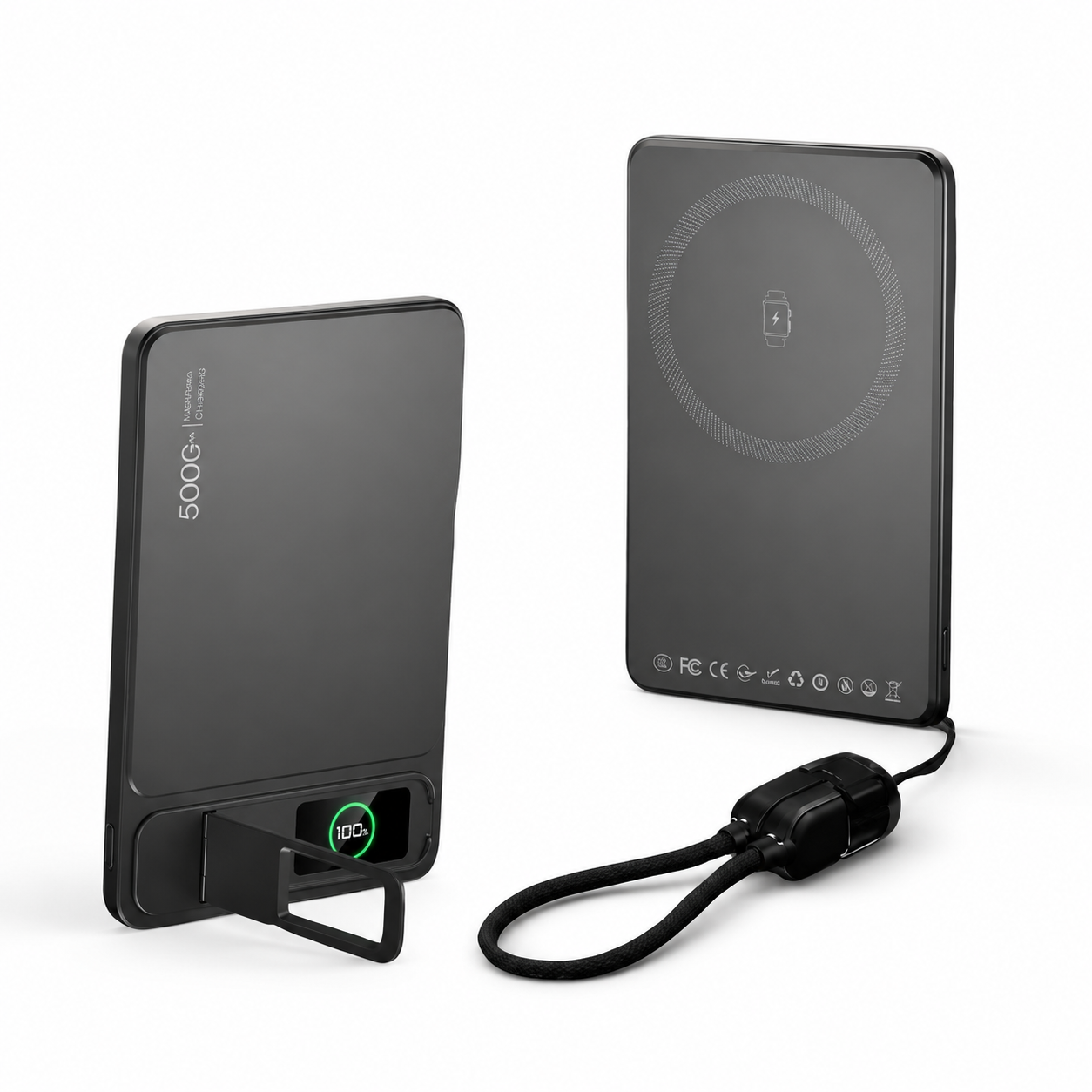 Premium Magnetic Wireless Power Bank Fast Charging Portable Battery Digital Display Metal Shell USB C Wireless Charger Two Way Charging Compatible with iPhone