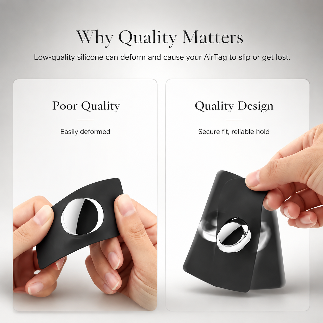 Premium Slim AirTag Wallet Case Ultra-Thin Credit Card Holder Anti-Lost GPS Tracker Protective Sleeve Durable ABS Compatible with AirTag
