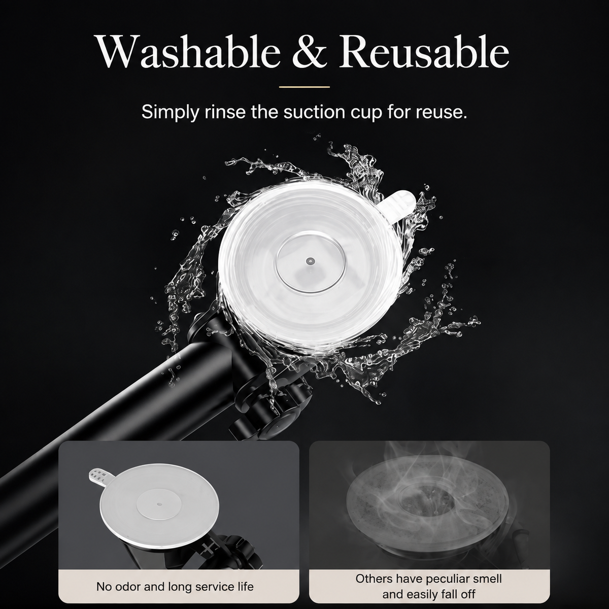 Premium Suction Cup Car Phone Holder Windshield Dashboard Phone Mount 360° Rotating Adjustable Gravity Lock Hands-Free GPS Car Stand Compatible with iPhone