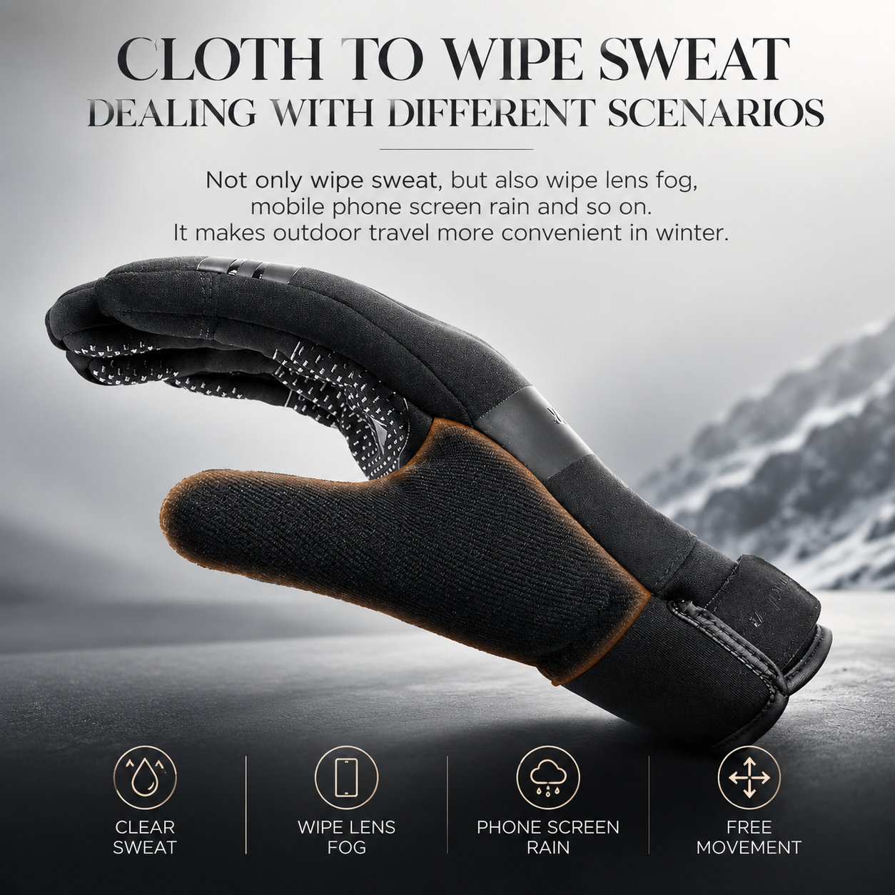 Premium Winter Cycling Gloves Waterproof Thermal Touchscreen Gloves Windproof Anti-Slip Sports Riding Gloves 3M Insulated Unisex Compatible with iPhone