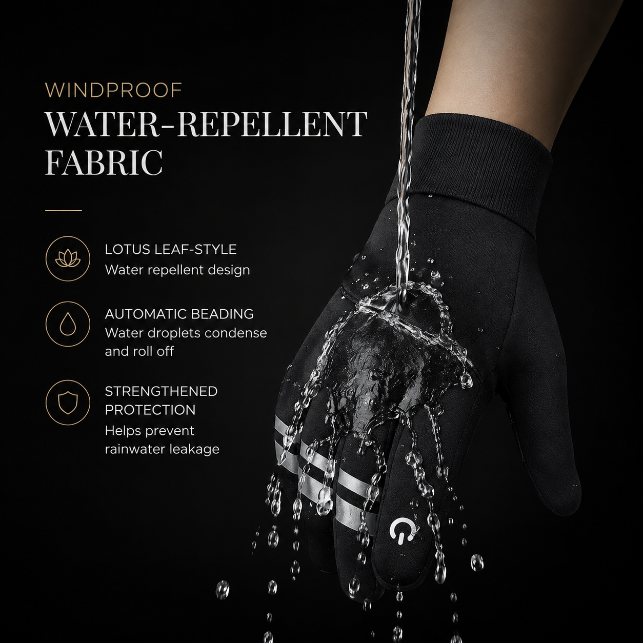 Premium Winter Cycling Gloves Waterproof Thermal Touchscreen Gloves Windproof Anti-Slip Sports Riding Gloves 3M Insulated Unisex Compatible with iPhone