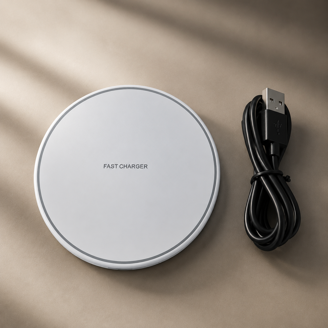 Premium Wireless Charging Pad Fast Qi Wireless Charger USB Type C Fast Charging LED Indicator Slim Induction Charging Dock Compatible with iPhone AirPods