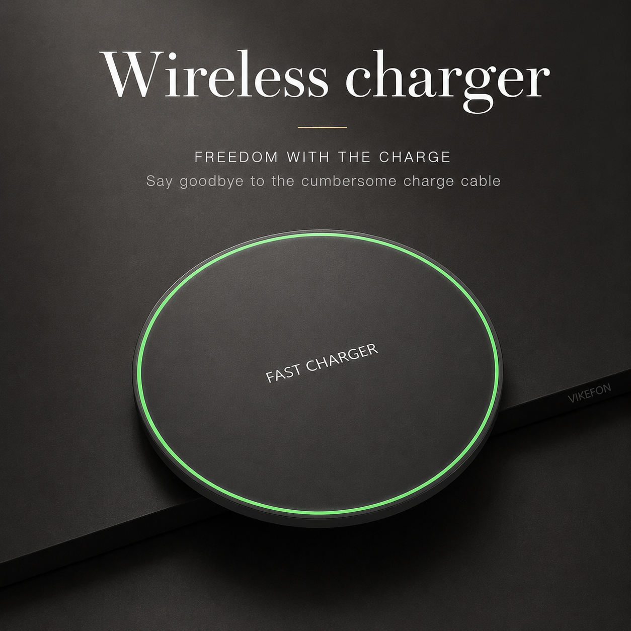 Premium Wireless Charging Pad Fast Qi Wireless Charger USB Type C Fast Charging LED Indicator Slim Induction Charging Dock Compatible with iPhone AirPods