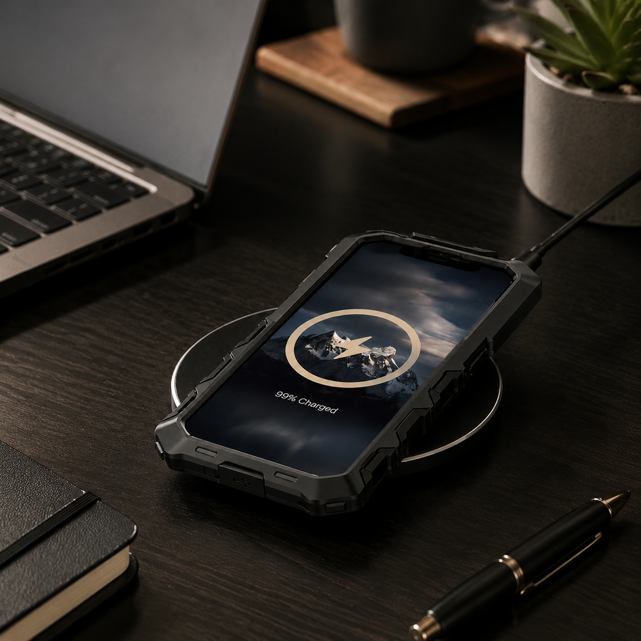 Premium iPhone Case 360° Metal Lock Glass Cover MagSafe Compatible Magnetic Full Body Protection Shockproof Double Tempered Glass Frame Design