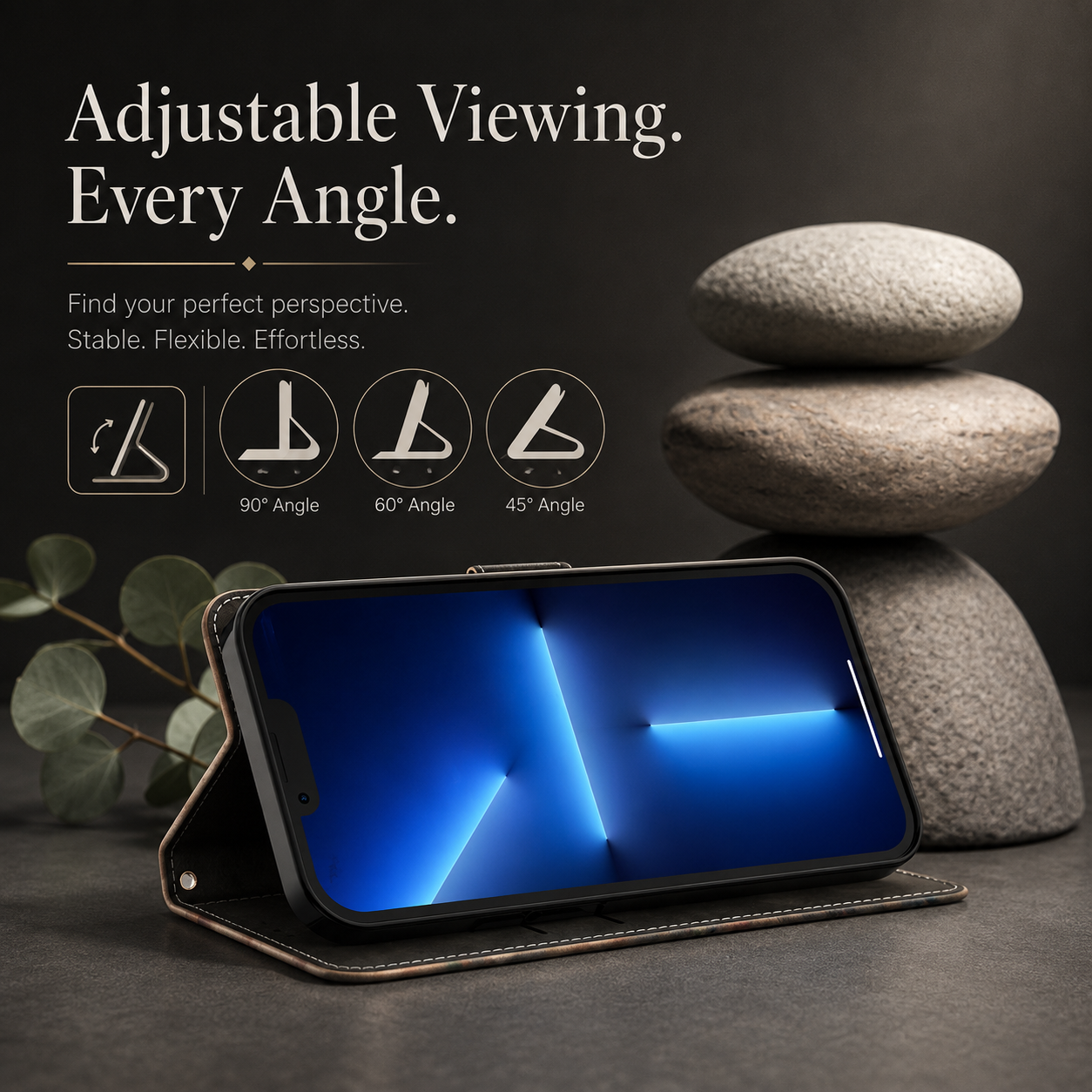 Premium iPhone Case 3D Leather Flip Wallet Magnetic Cover Card Holder Stand Function Shockproof Protective Closure Design Luxury