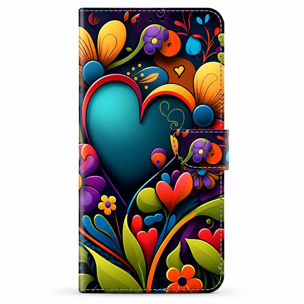 Premium iPhone Case 3D Leather Flip Wallet Magnetic Cover Card Holder Stand Function Shockproof Protective Closure Design Luxury