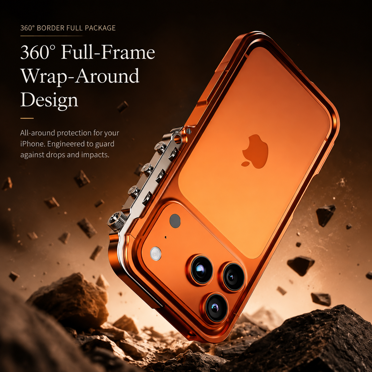 Premium iPhone Case Aluminum Alloy Bumper MagSafe Compatible Magnetic Protective Cover Shockproof Heat Dissipation Camera Lens Guard