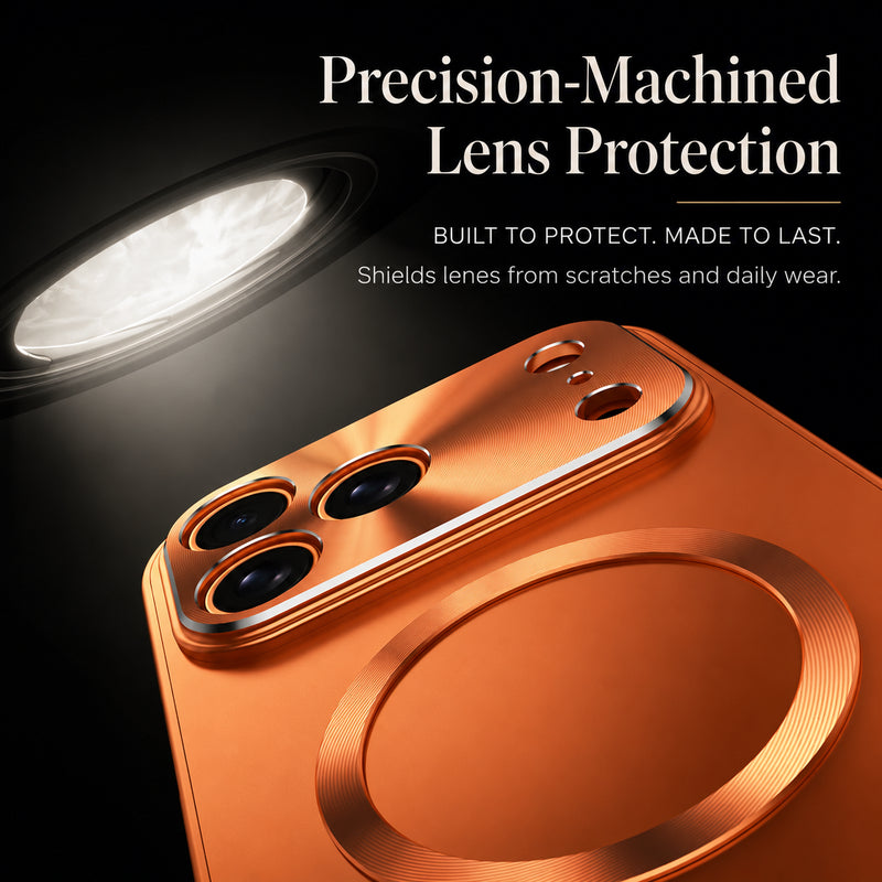 Premium iPhone Case Aluminum Alloy Frame Protective Cover Ultra Thin Frosted Matte Back Shockproof Camera Lens Guard Full Coverage