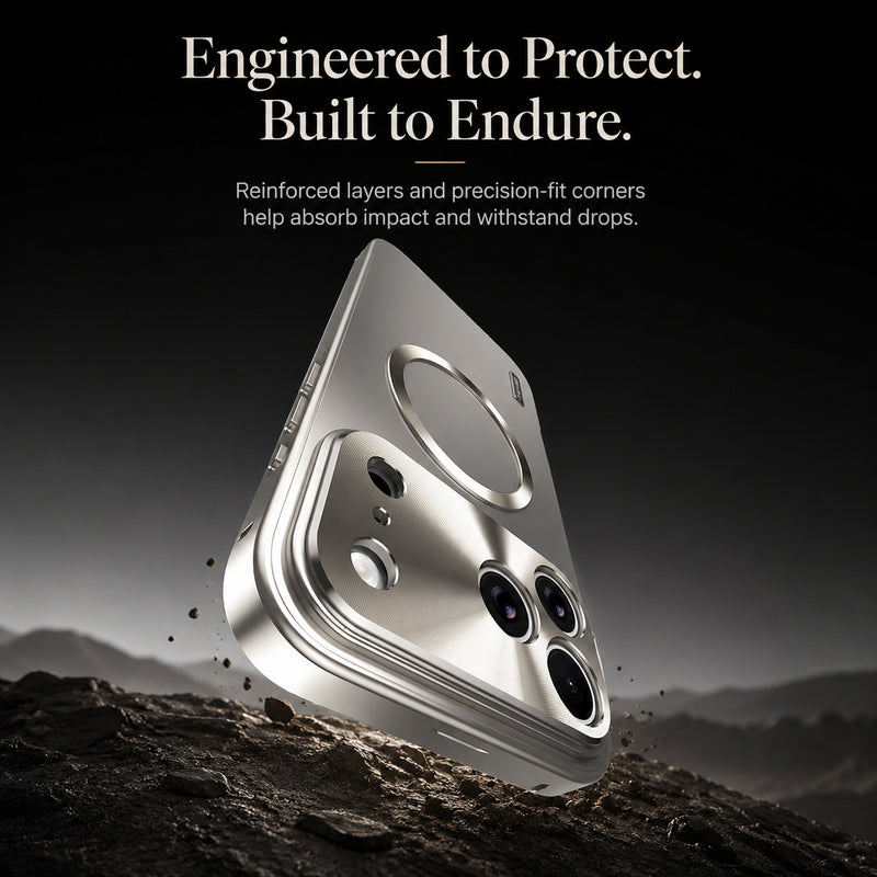 Premium iPhone Case Aluminum Alloy Frame Protective Cover Ultra Thin Frosted Matte Back Shockproof Camera Lens Guard Full Coverage