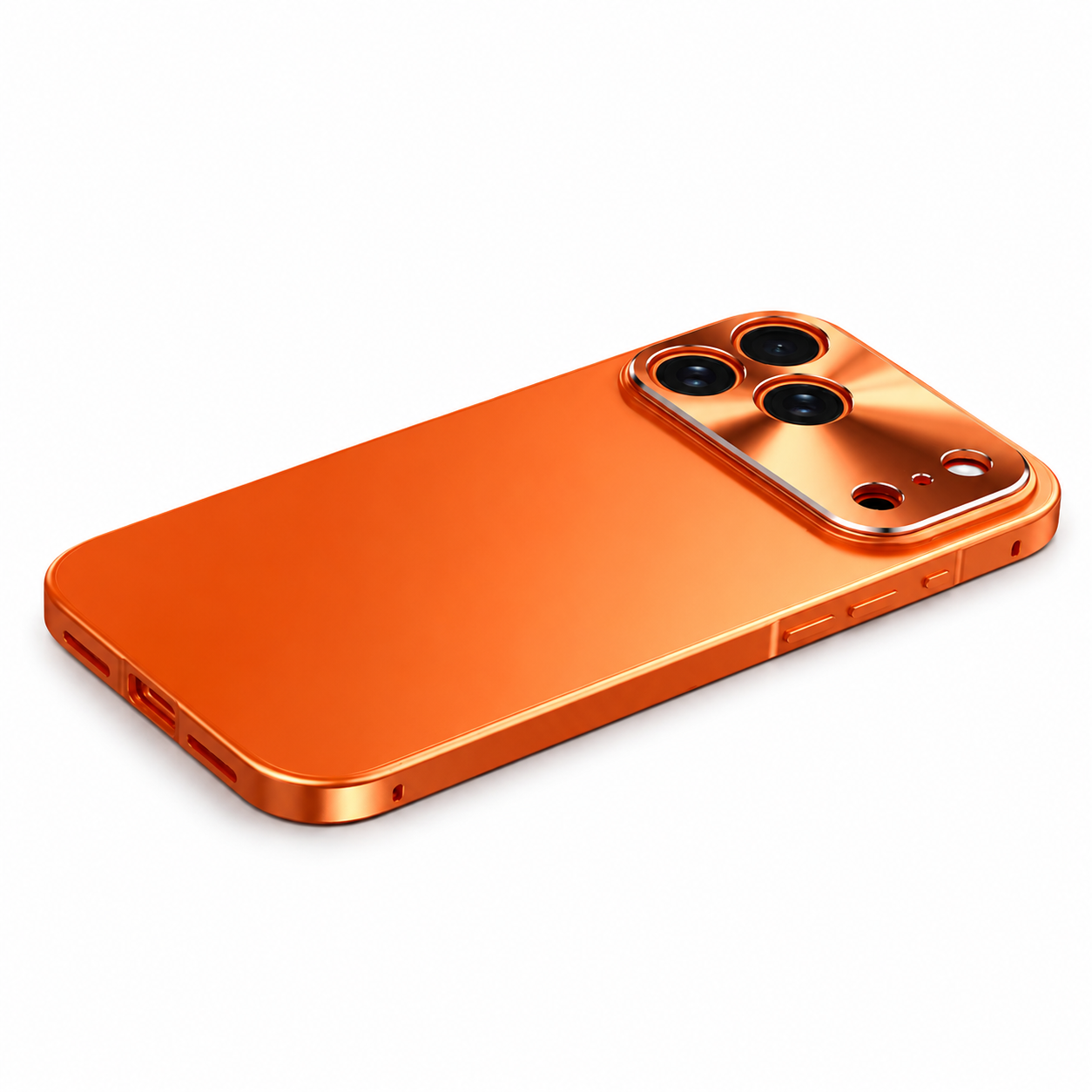 Premium iPhone Case Aluminum Alloy Frame Protective Cover Ultra Thin Frosted Matte Back Shockproof Camera Lens Guard Full Coverage