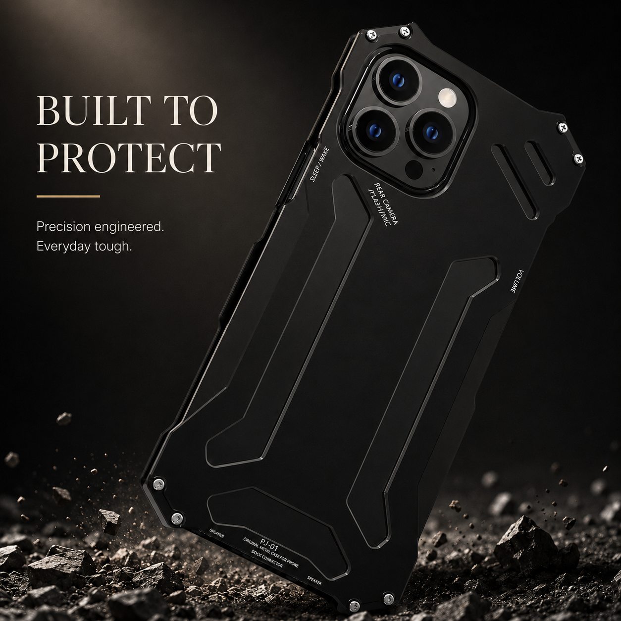 Premium iPhone Case Aluminum Alloy Metal Armor Protective Cover Military Grade Shockproof Cooling Airflow Anti Scratch Lightweight Non Slip Bumper Design