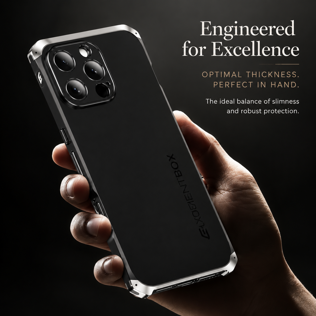 Premium iPhone Case Aluminum Alloy PC Protective Cover Full Coverage Shockproof Anti Scratch Dustproof Washable Lightweight Non Slip Design