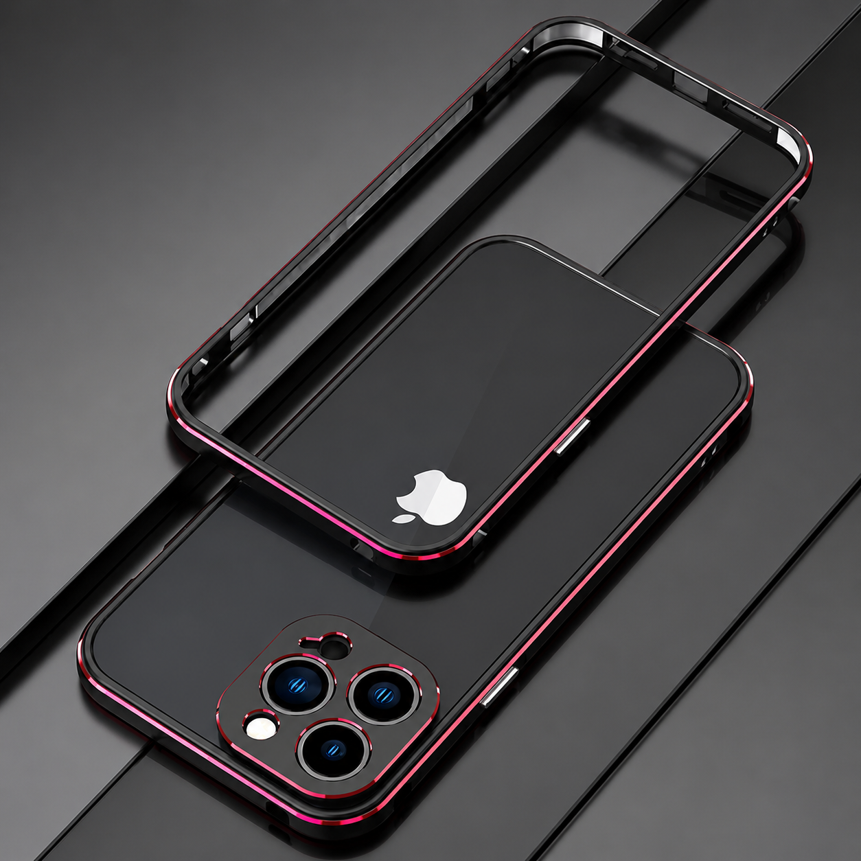 Premium iPhone Case Aluminum Bumper Metal Lens Frame Shockproof Protective Cover Camera Protection Slim Lightweight Durable Minimalist Design
