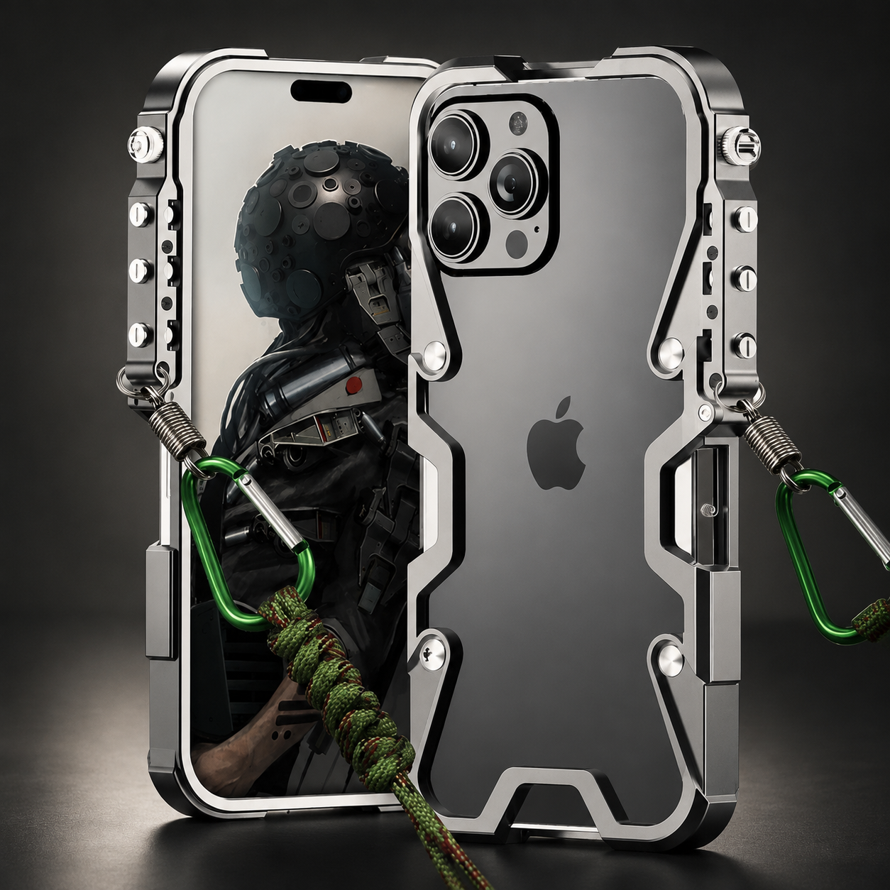 Premium iPhone Case Aluminum Metal Armor Bumper Shockproof Protective Cover Rugged Frame Design Scratch Resistant Slim Durable Full Coverage