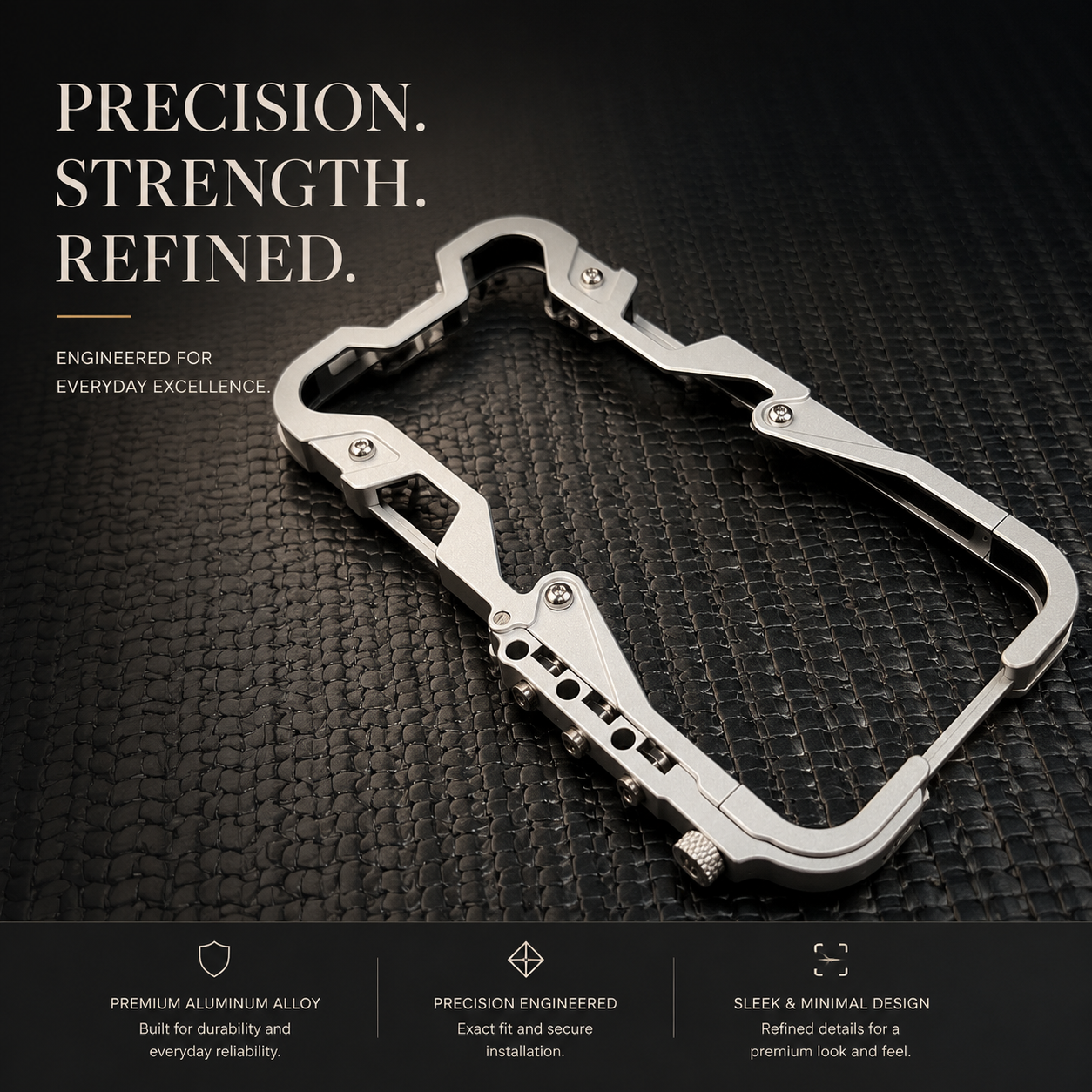 Premium iPhone Case Aluminum Metal Armor Bumper Shockproof Protective Cover Rugged Frame Design Scratch Resistant Slim Durable Full Coverage