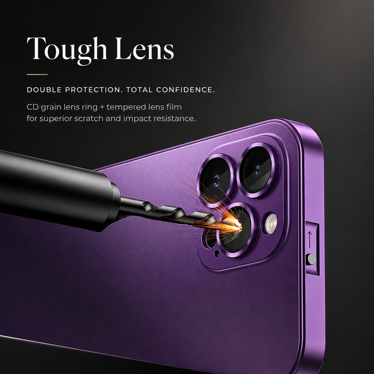 Premium iPhone Case Aluminum Metal Frame Shockproof Protective Cover PC Back Camera Lens Protection Wireless Charging Compatible Slim Luxury Design