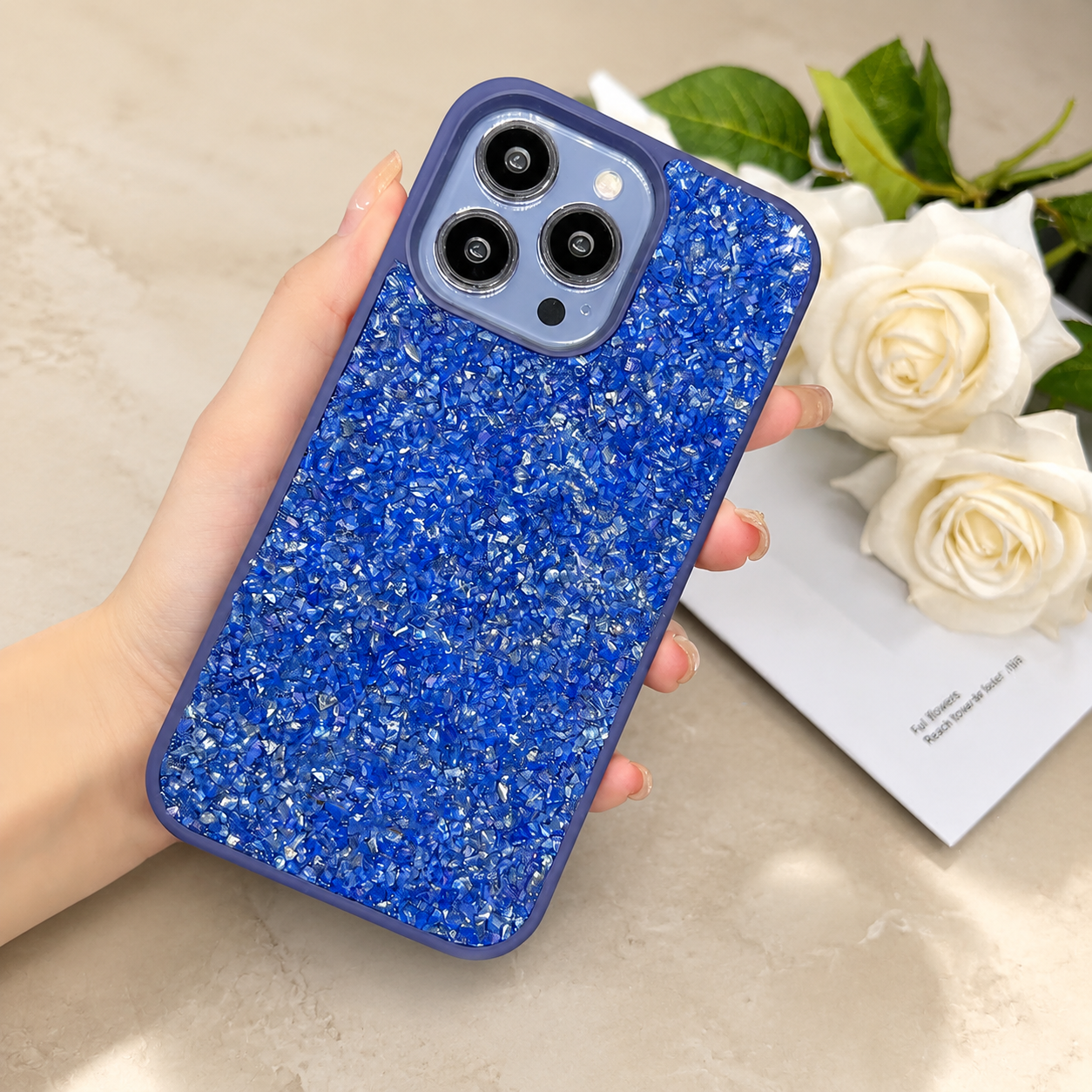 Premium iPhone Case Bling Crystal Diamond Cover MagSafe Compatible Shockproof Protective Case Flash Drill Design Camera Lens Screen Protection Ultra Thin Full Coverage