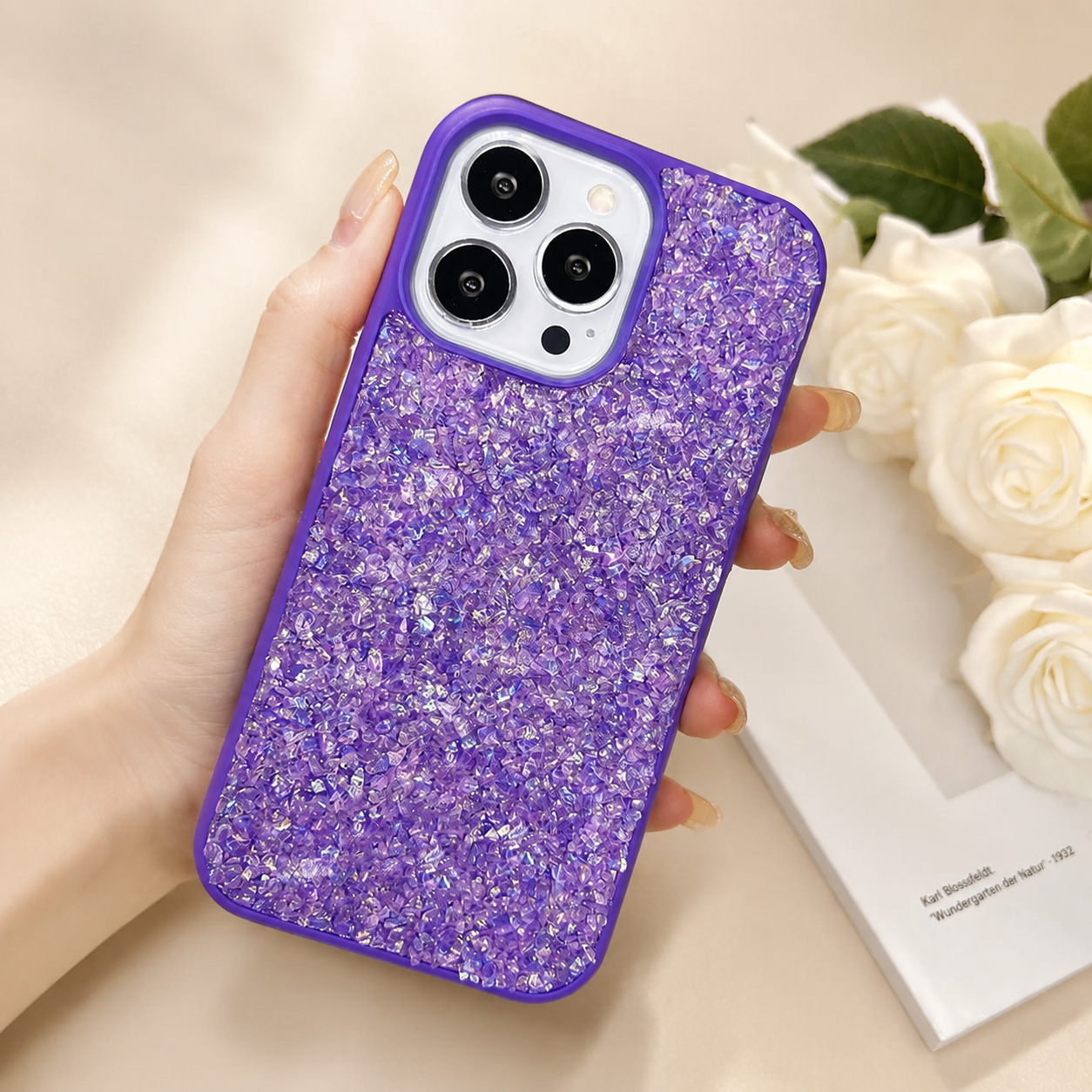 Premium iPhone Case Bling Crystal Diamond Cover MagSafe Compatible Shockproof Protective Case Flash Drill Design Camera Lens Screen Protection Ultra Thin Full Coverage