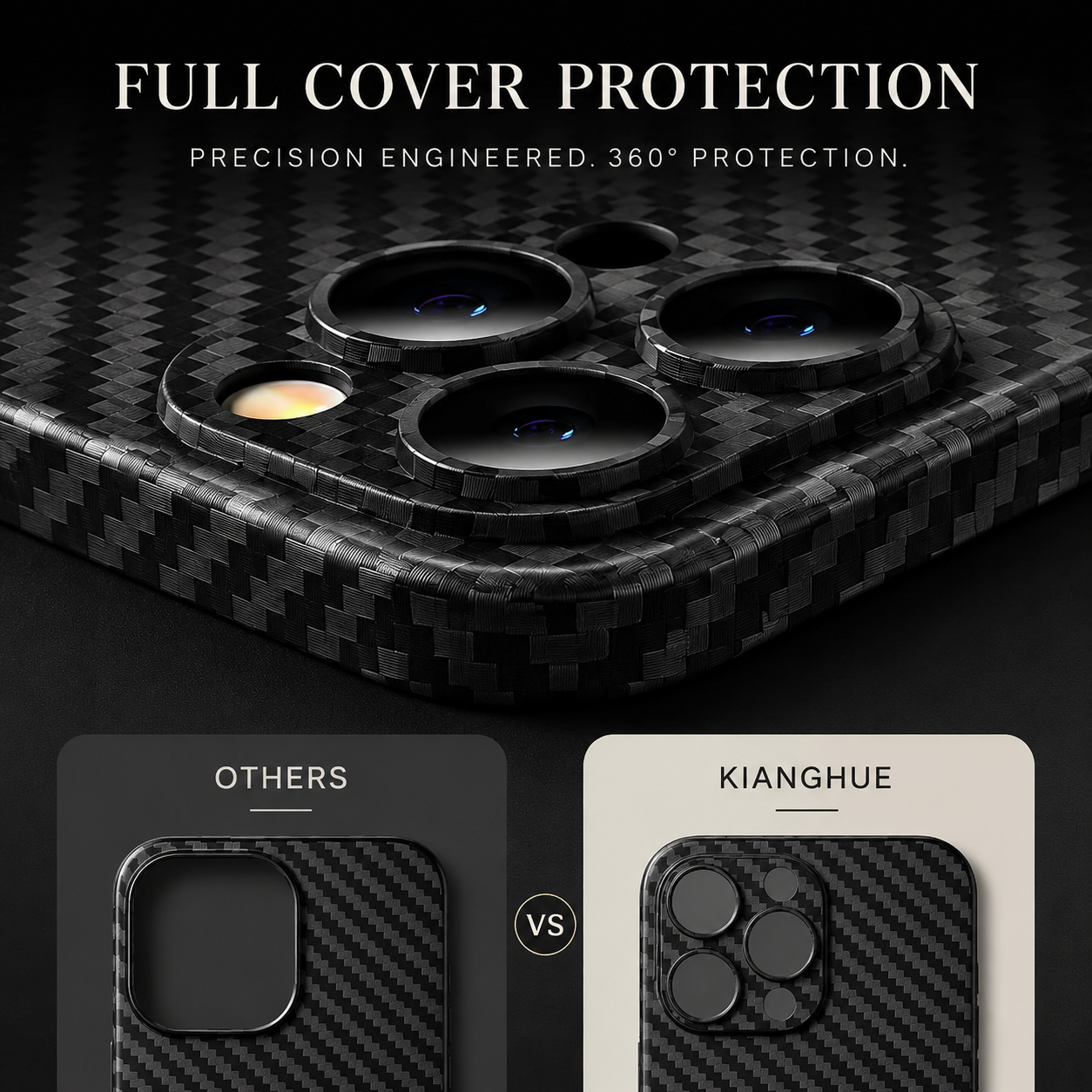 Premium iPhone Case Carbon Fiber Matte Protective Cover MagSafe Compatible Ultra Thin Camera Lens Protection Anti Fingerprint Slim Full Coverage